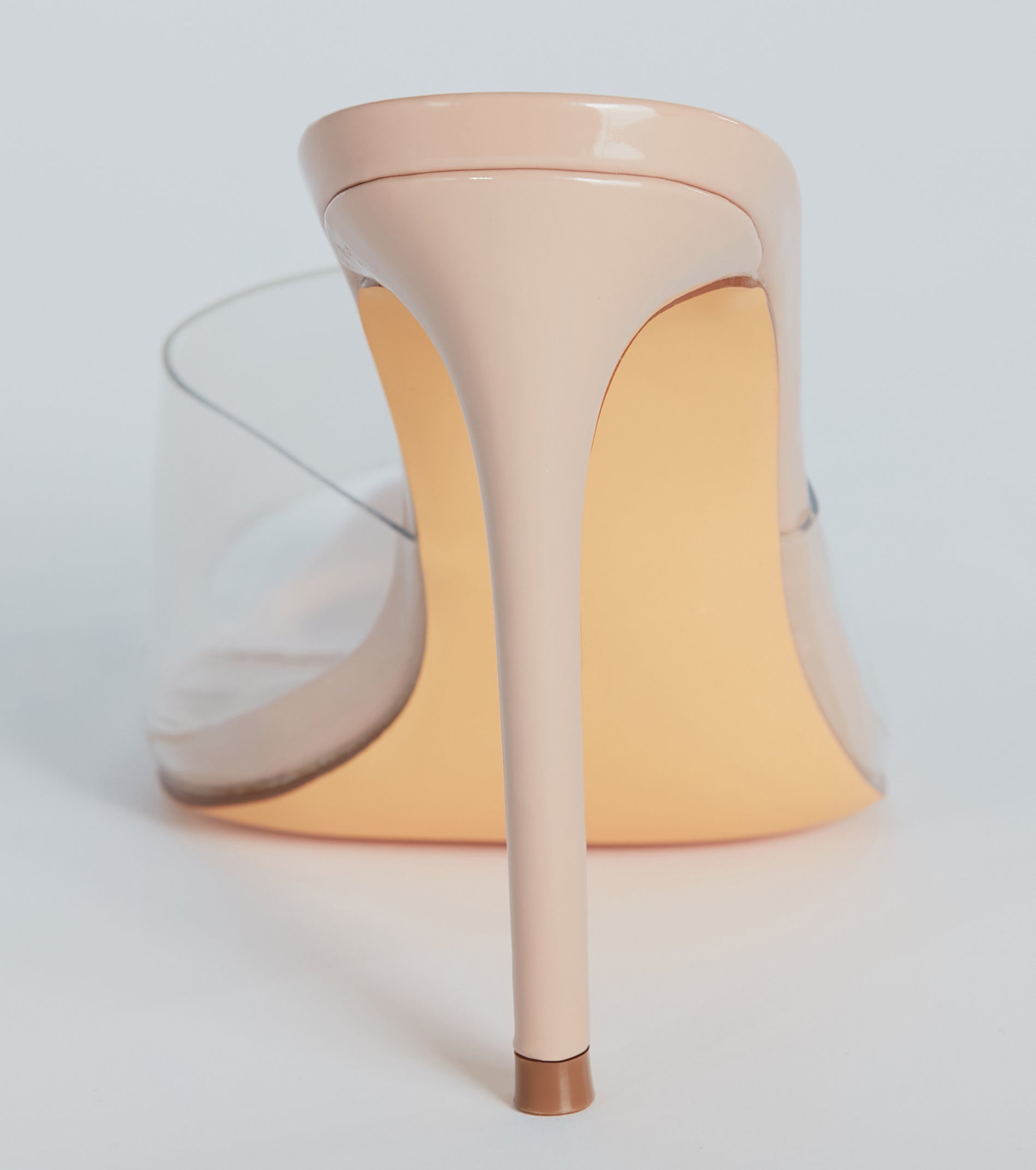 Serving Chic Vibes Clear Strap Stiletto Mules - Image 4