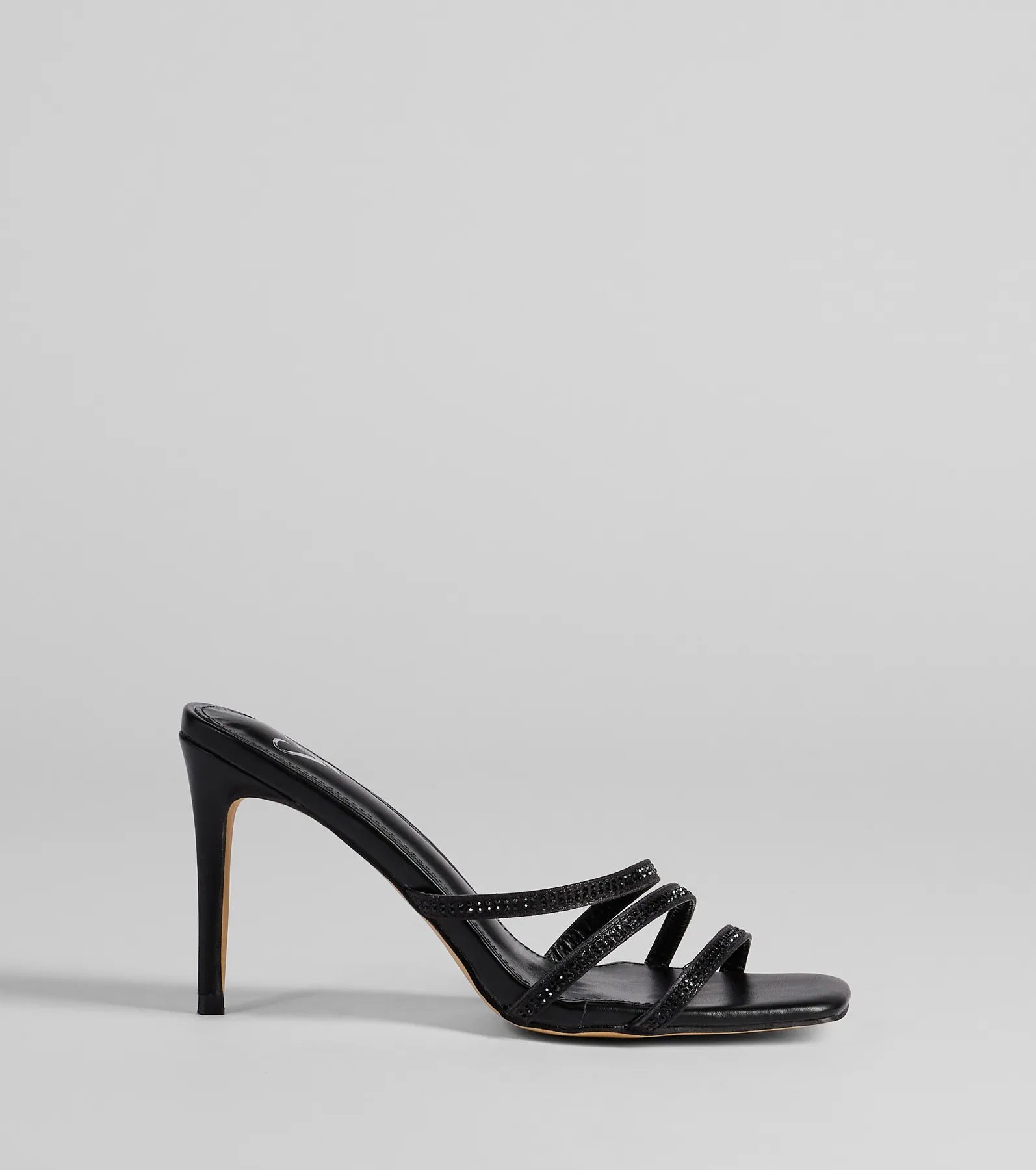 Staying Out Tonight Rhinestone Strappy Stiletto Heels - Image 2