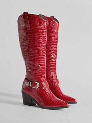 Desert Sun Western Buckle Under-The-Knee Boots