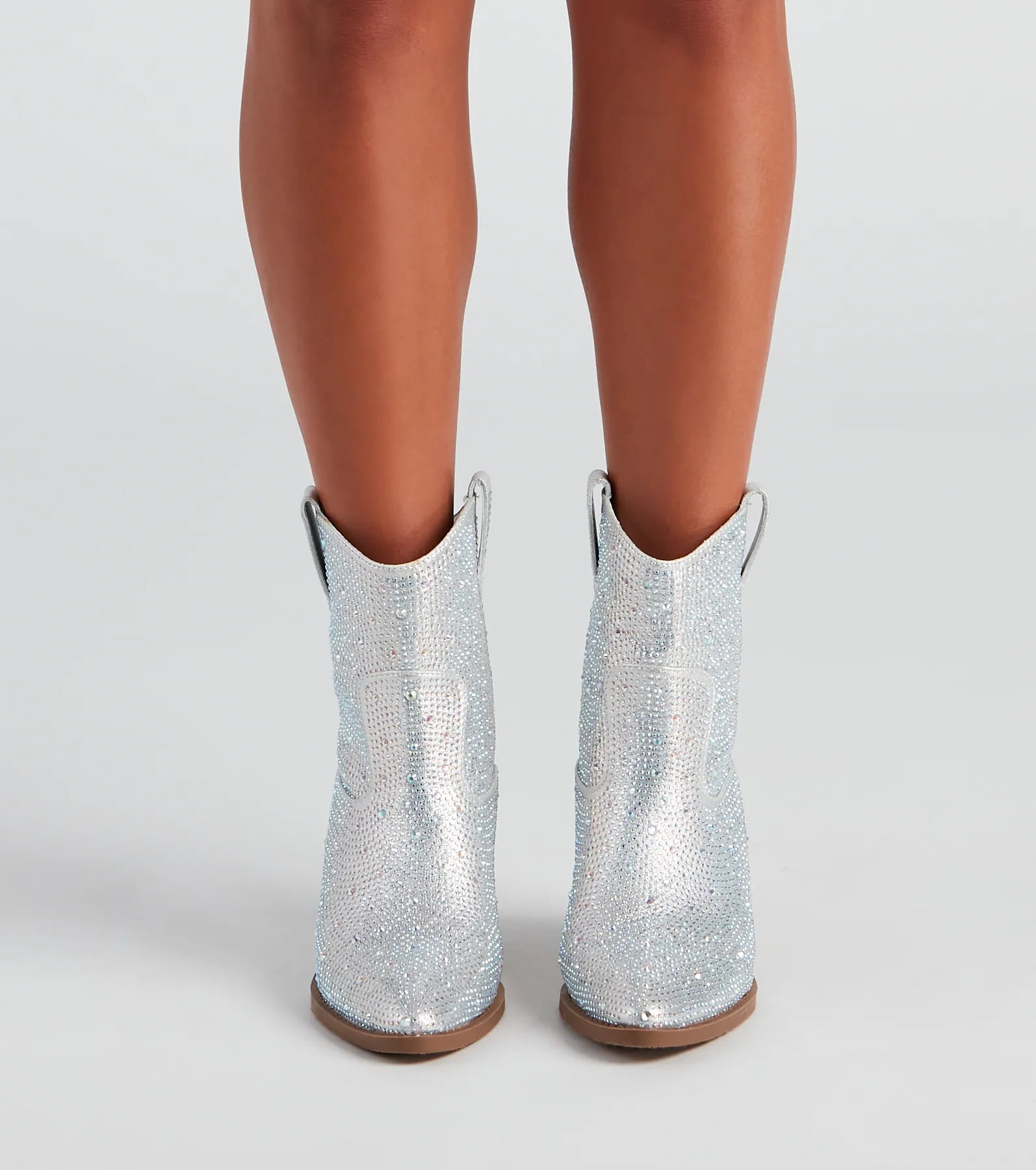 Glitzy Rhinestone Western Booties - Image 6