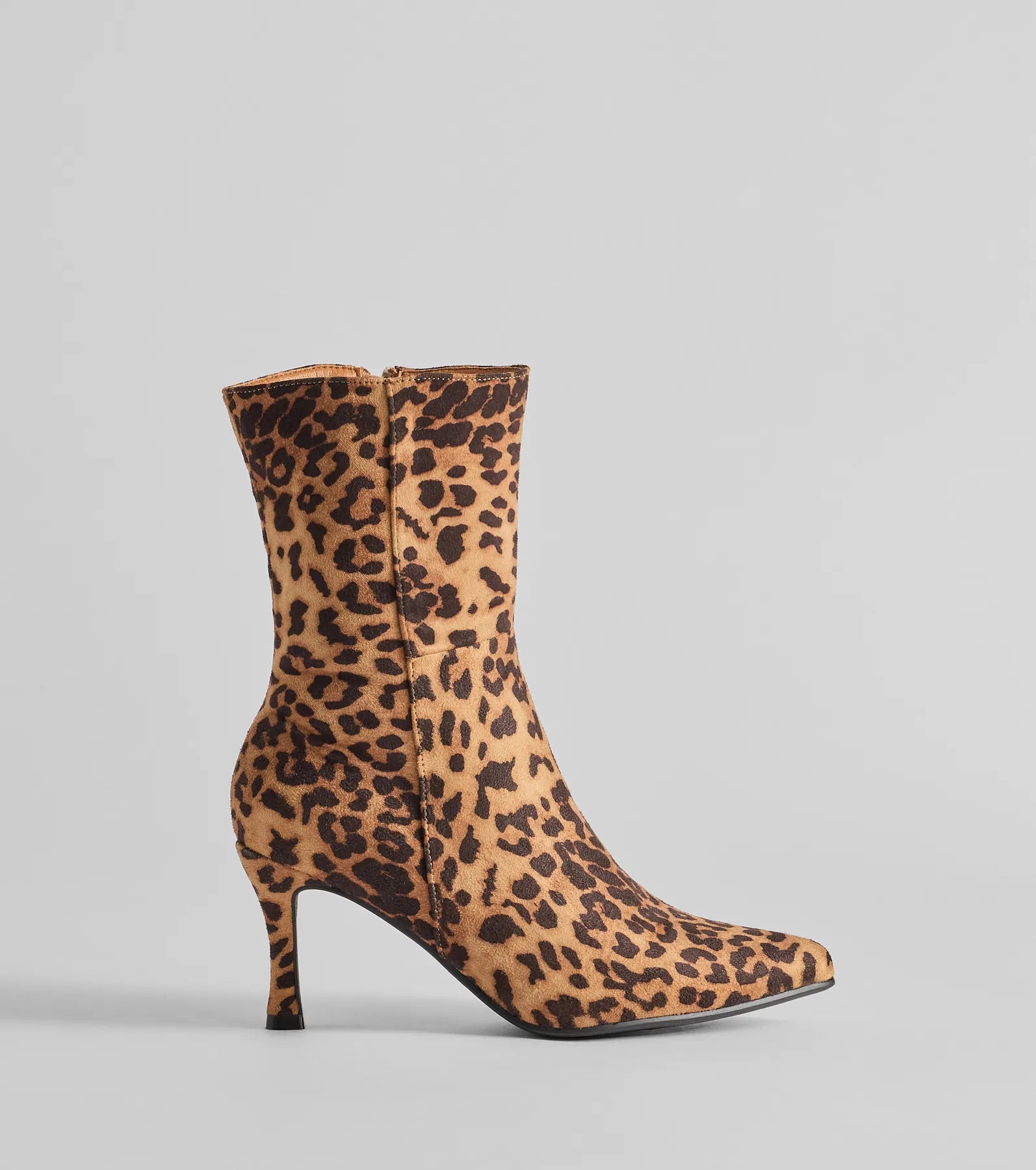 Fierce Strut Leopard Print Stiletto Booties - Image 2