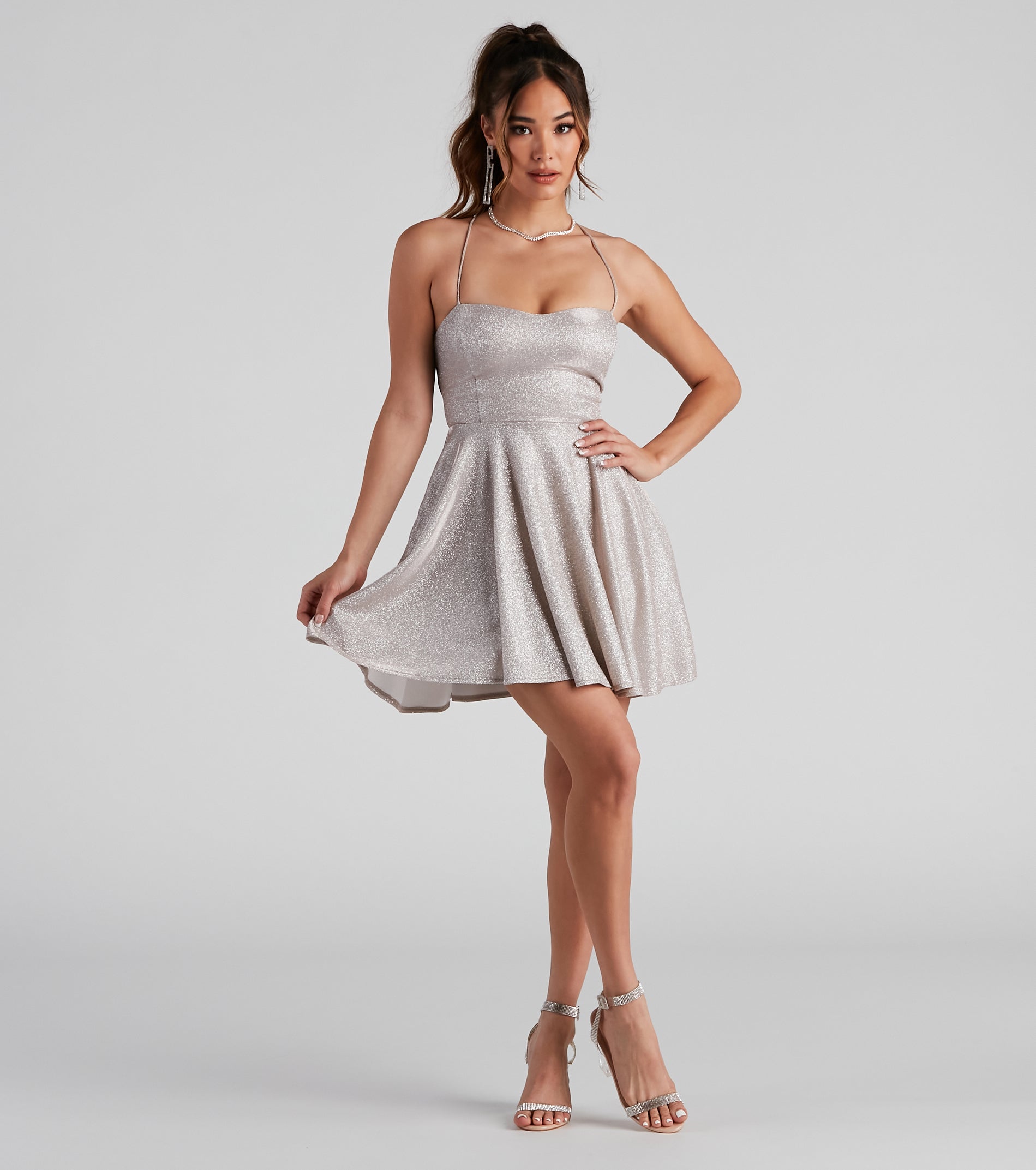 Ariana Glitter Knit Party Dress - Image 3