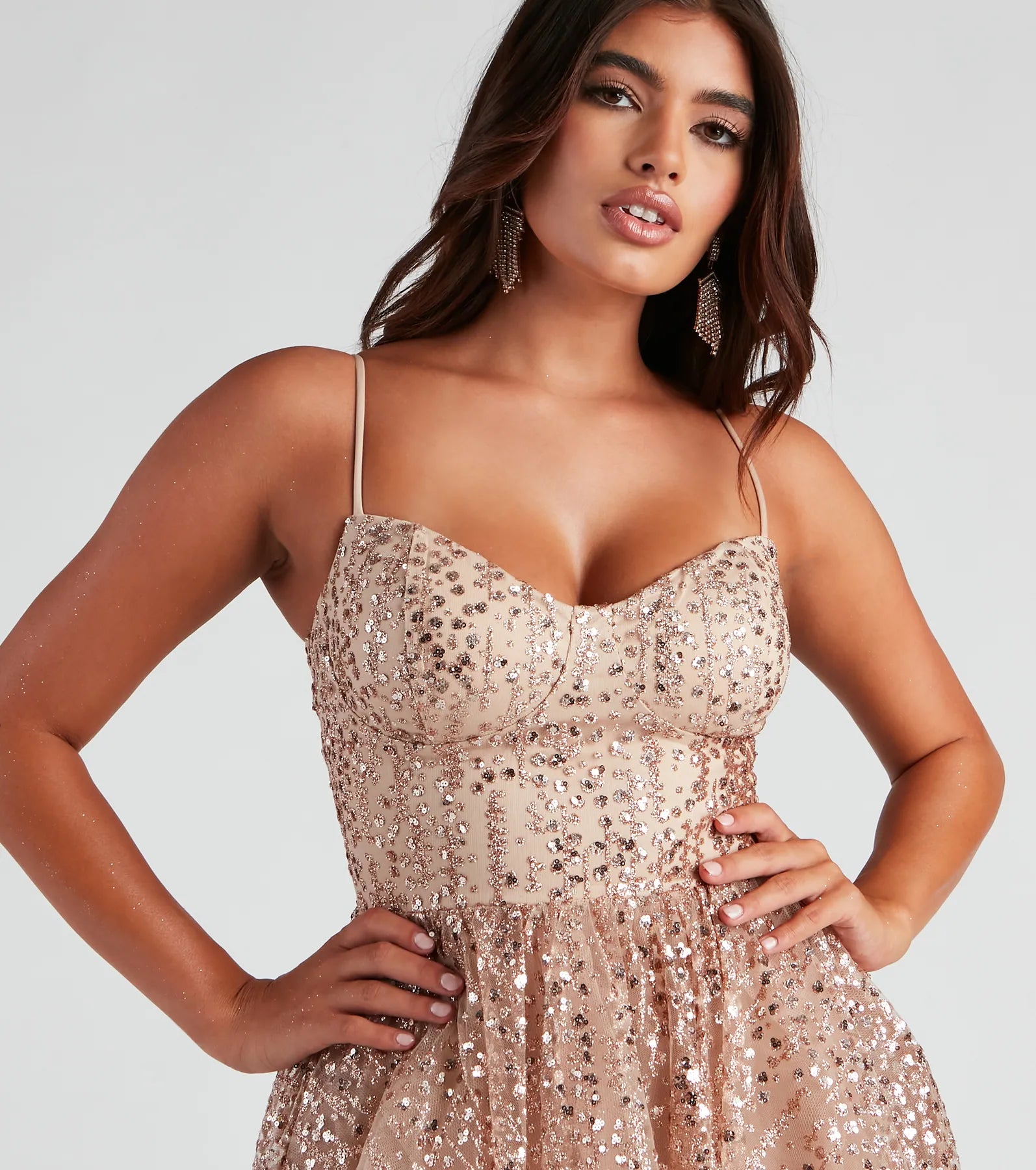 Bridget Glitter A-Line Party Dress - Image 4