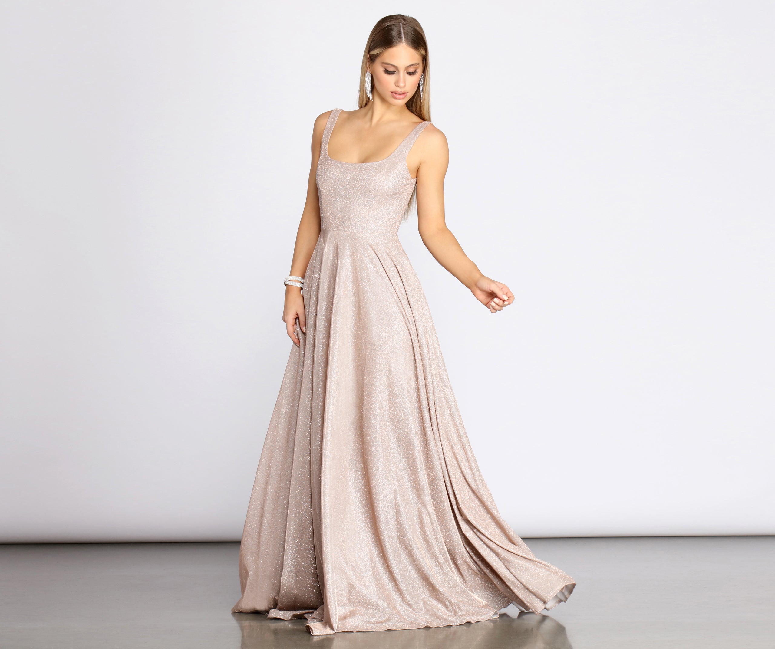 Emery Formal Glitter A-Line Dress - Image 2