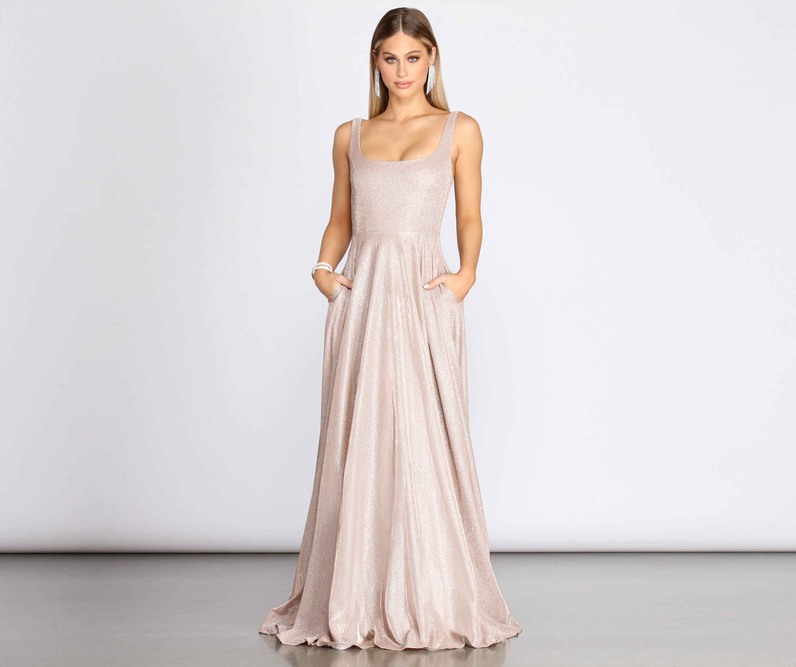 Emery Formal Glitter A-Line Dress - Image 3
