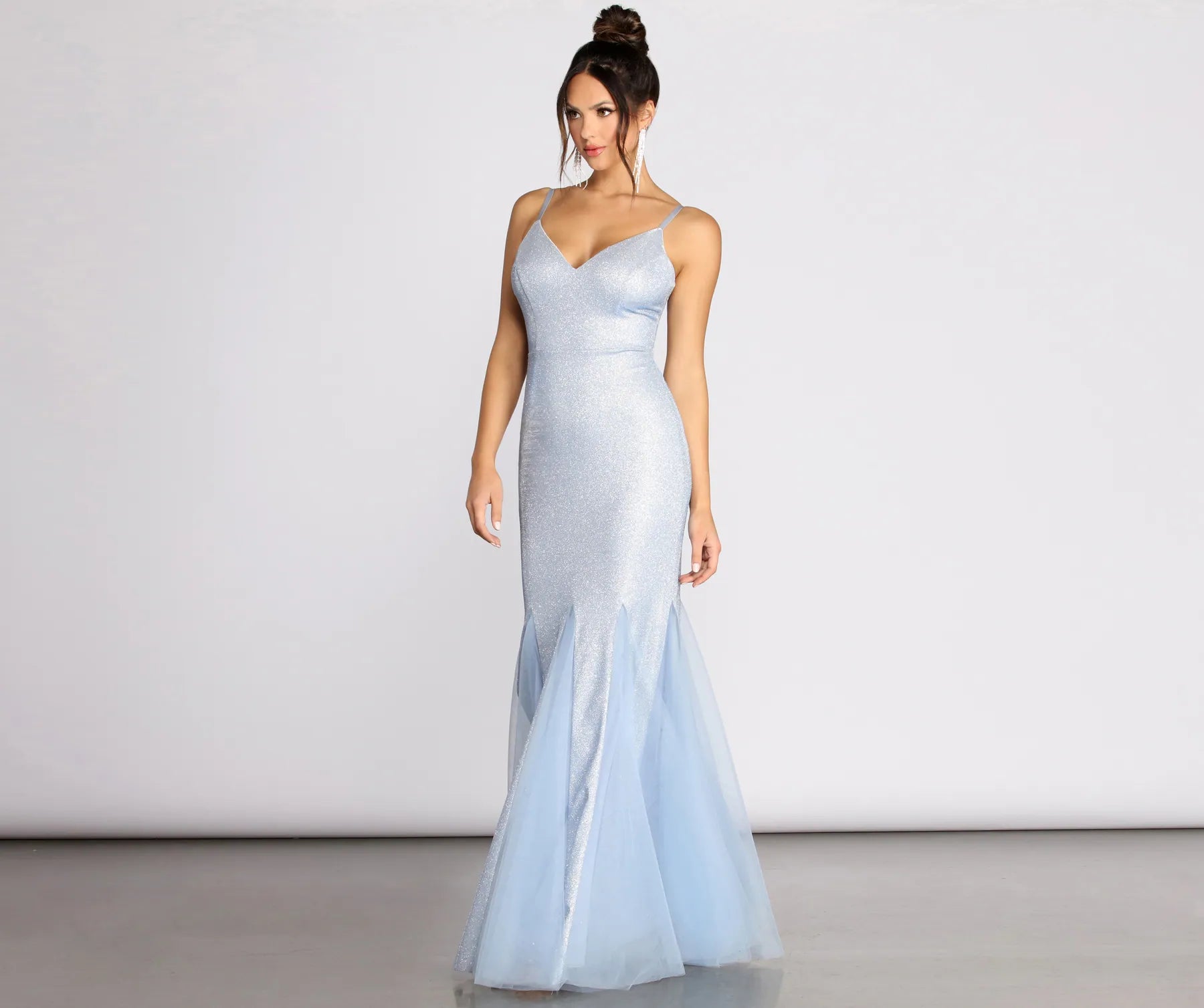 Ciara Glitter Tulle Mermaid Dress - Image 3