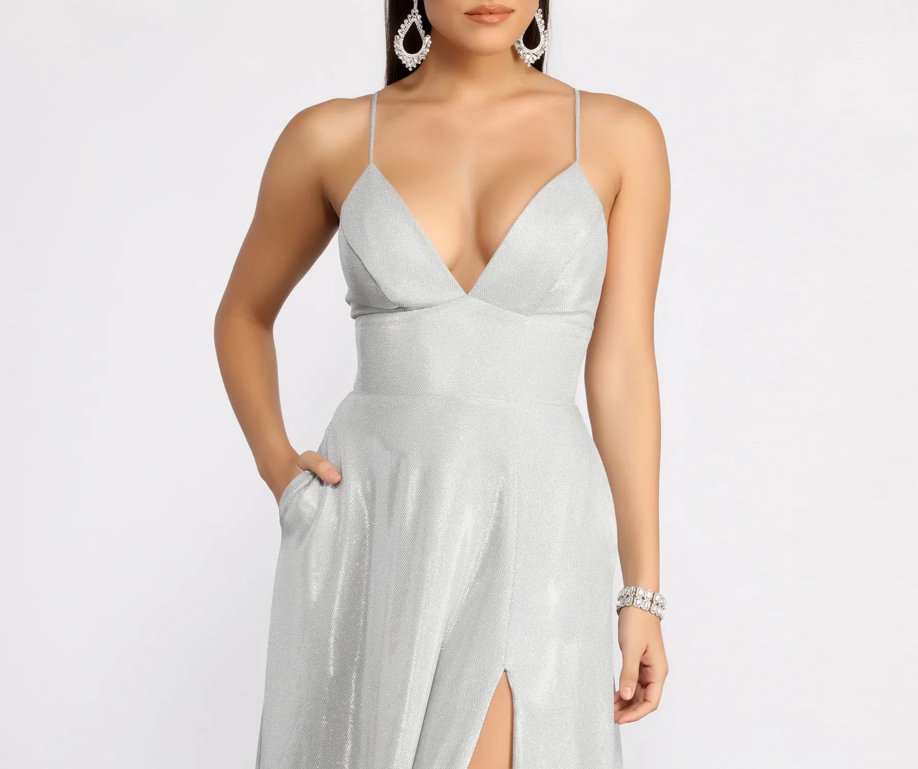 Miranda Glitter A-Line Dress - Image 7