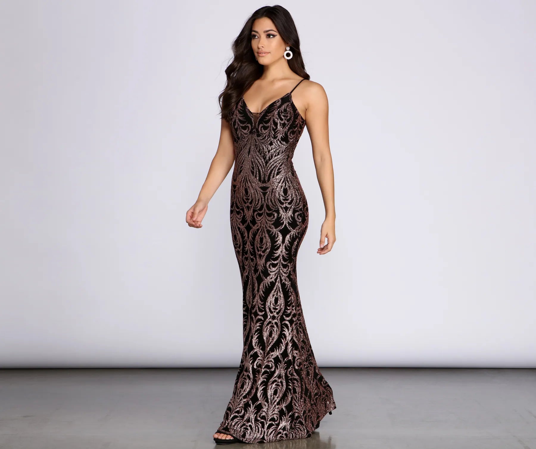 Vivica Scroll Glitter Dress - Image 4
