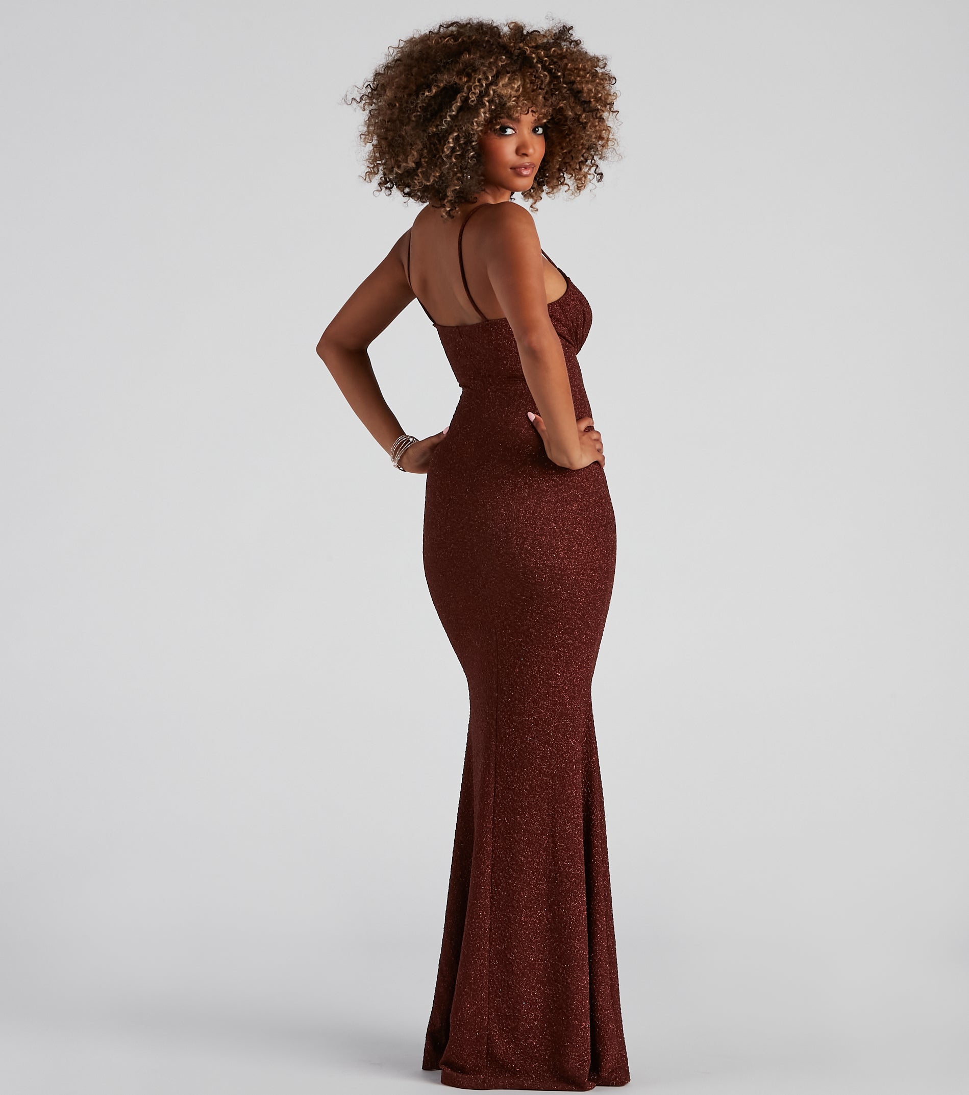 Camille Glitter Knit Mermaid Dress - Image 2