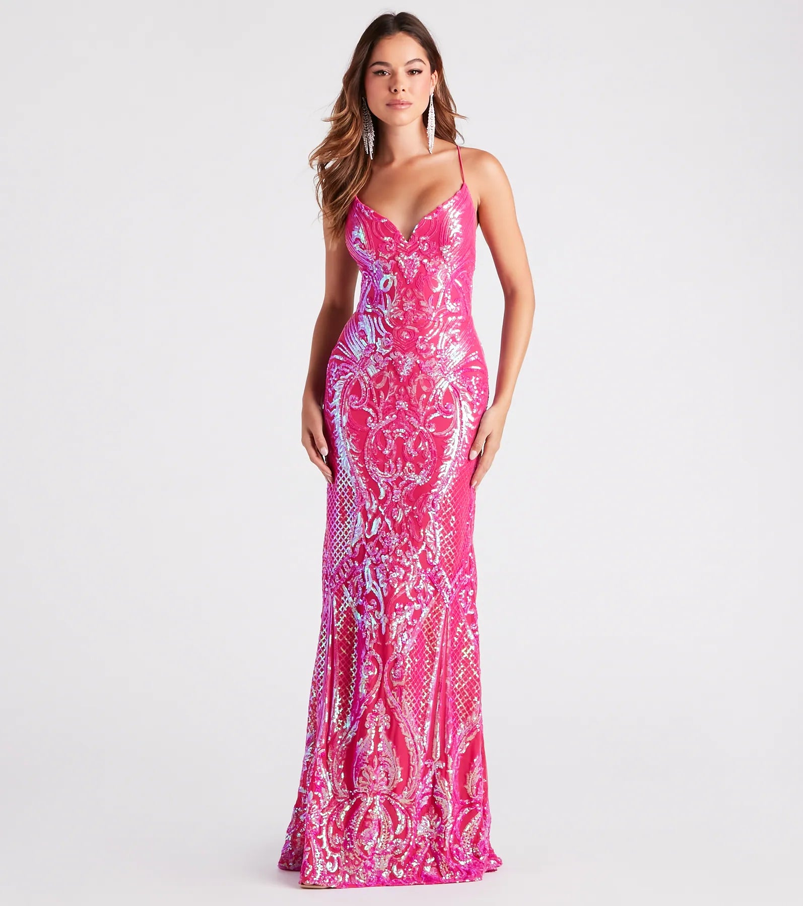 Camren Formal Sequin Strappy Mermaid Dress - Image 5
