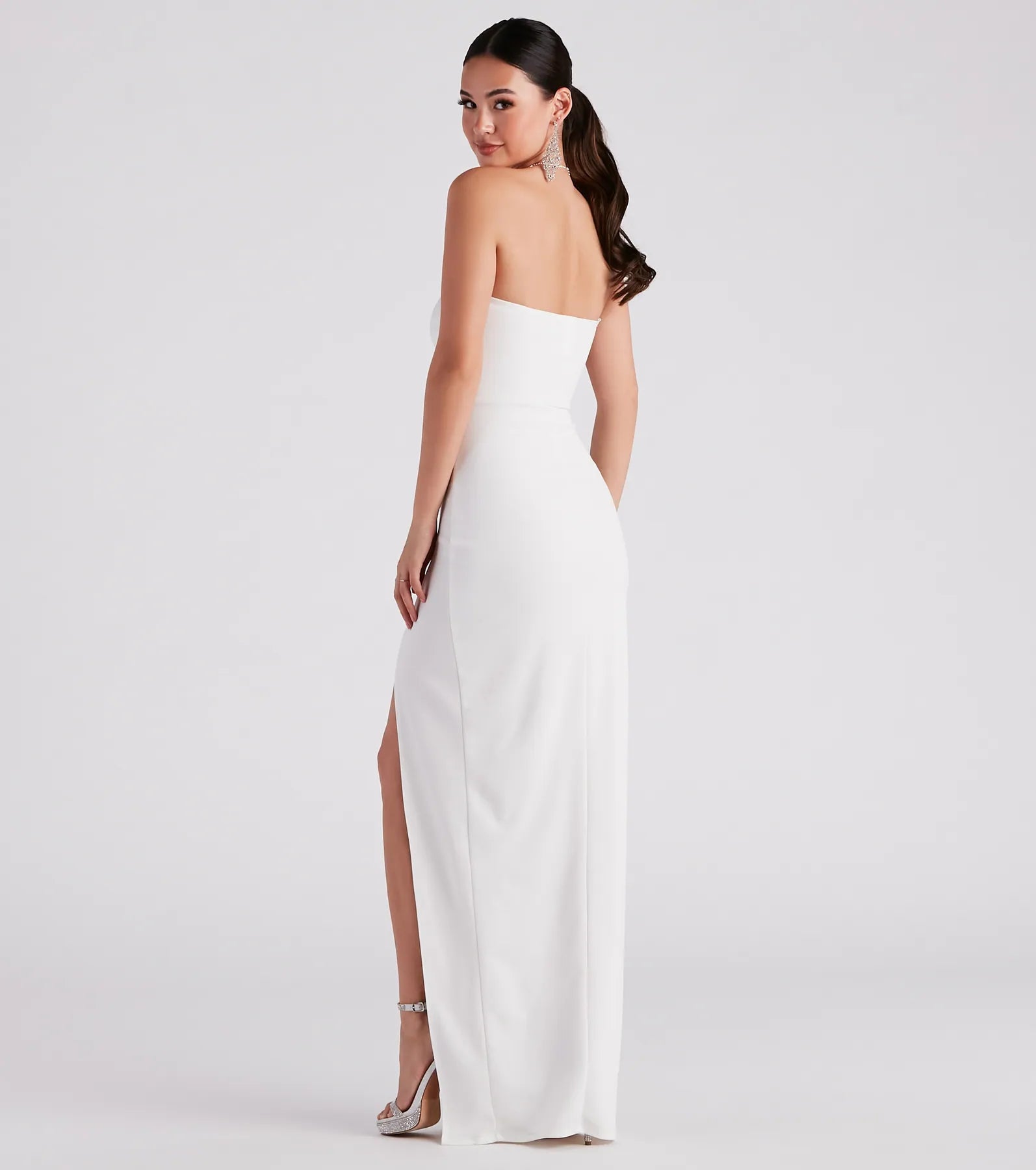 Whittney Formal Crepe A-Line Dress - Image 2