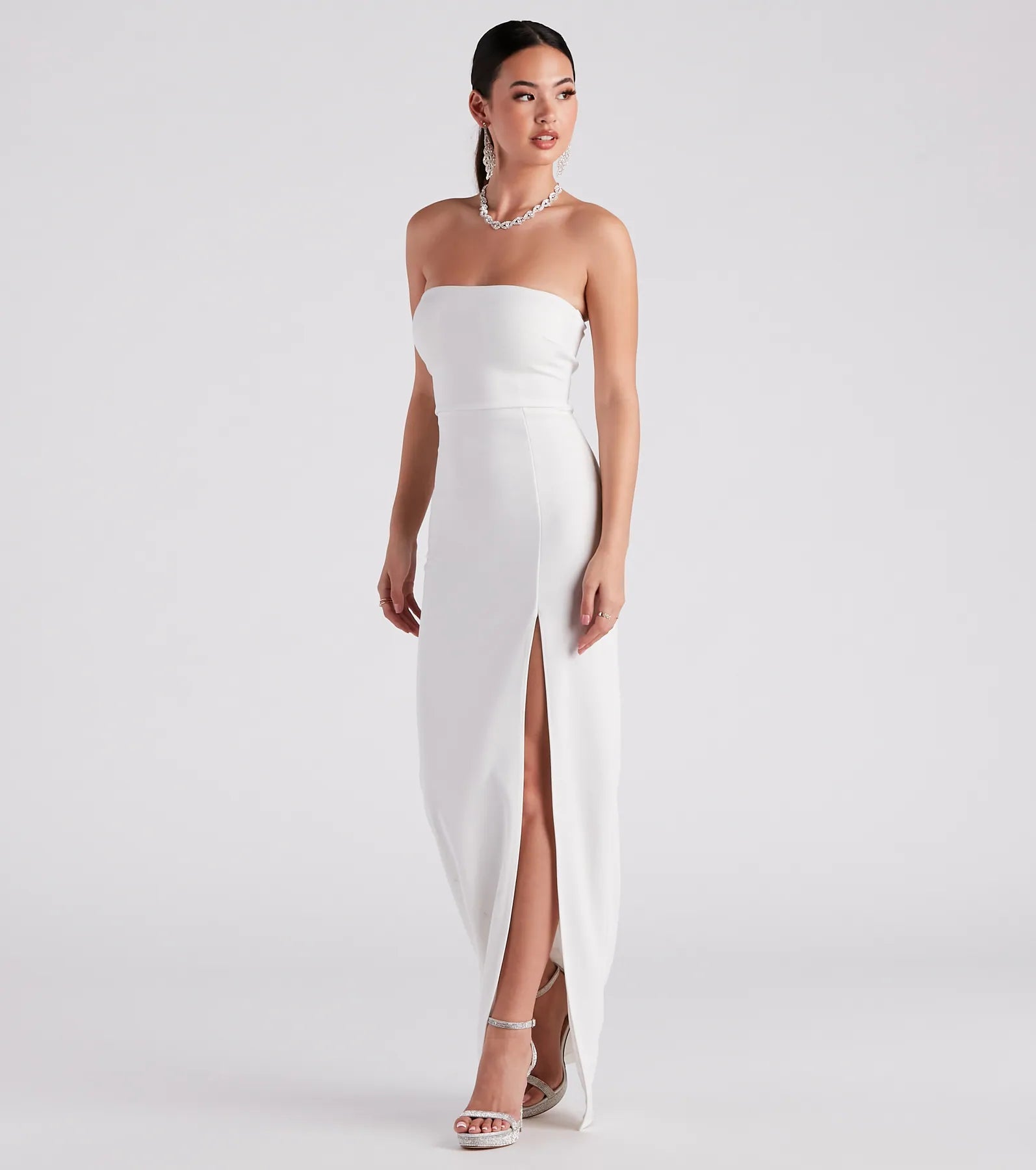 Whittney Formal Crepe A-Line Dress - Image 3
