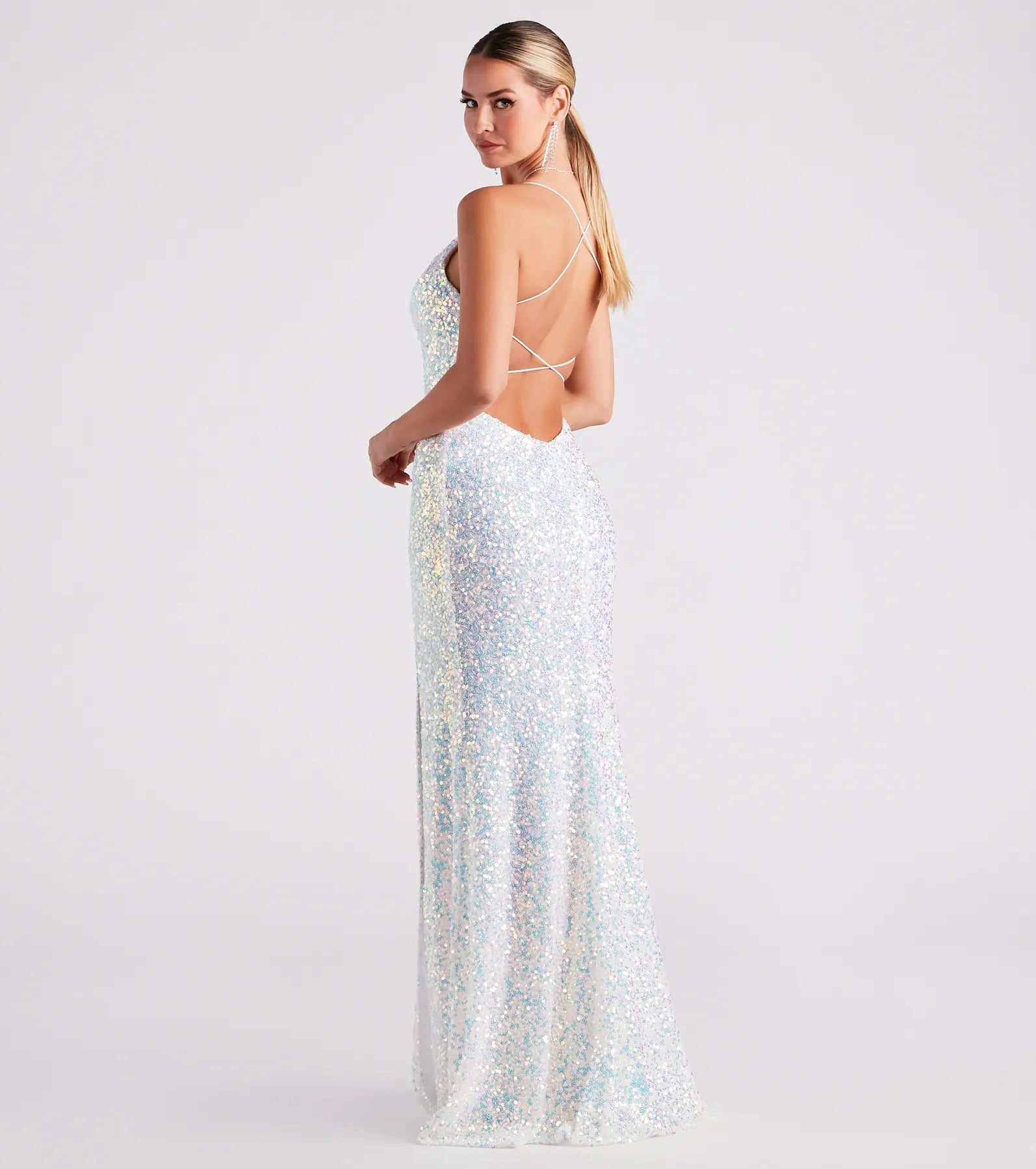 Adeline Formal Sequin Strappy Mermaid Dress - Image 2