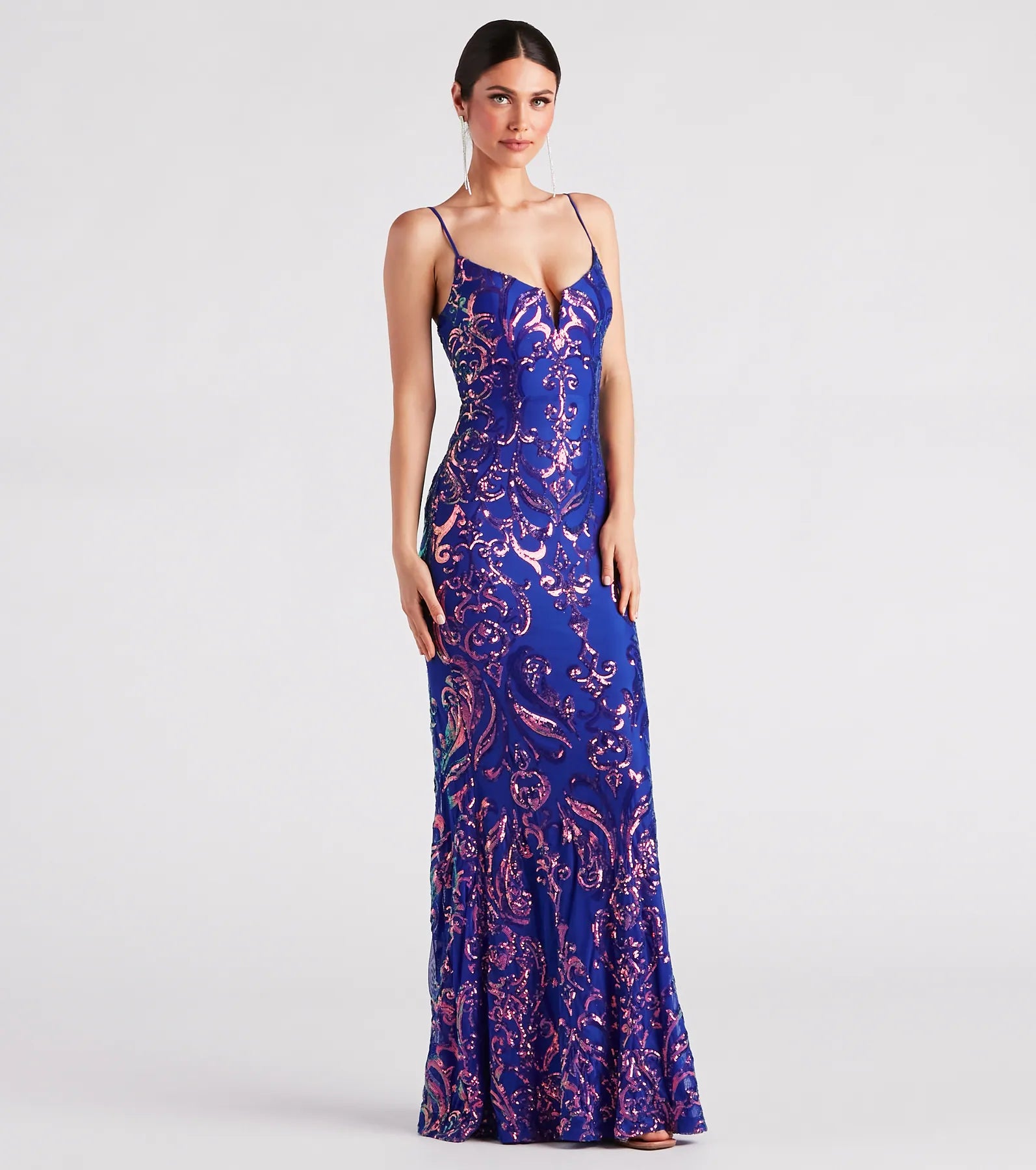 Kaley Formal Sequin Mermaid Long Dress - Image 3