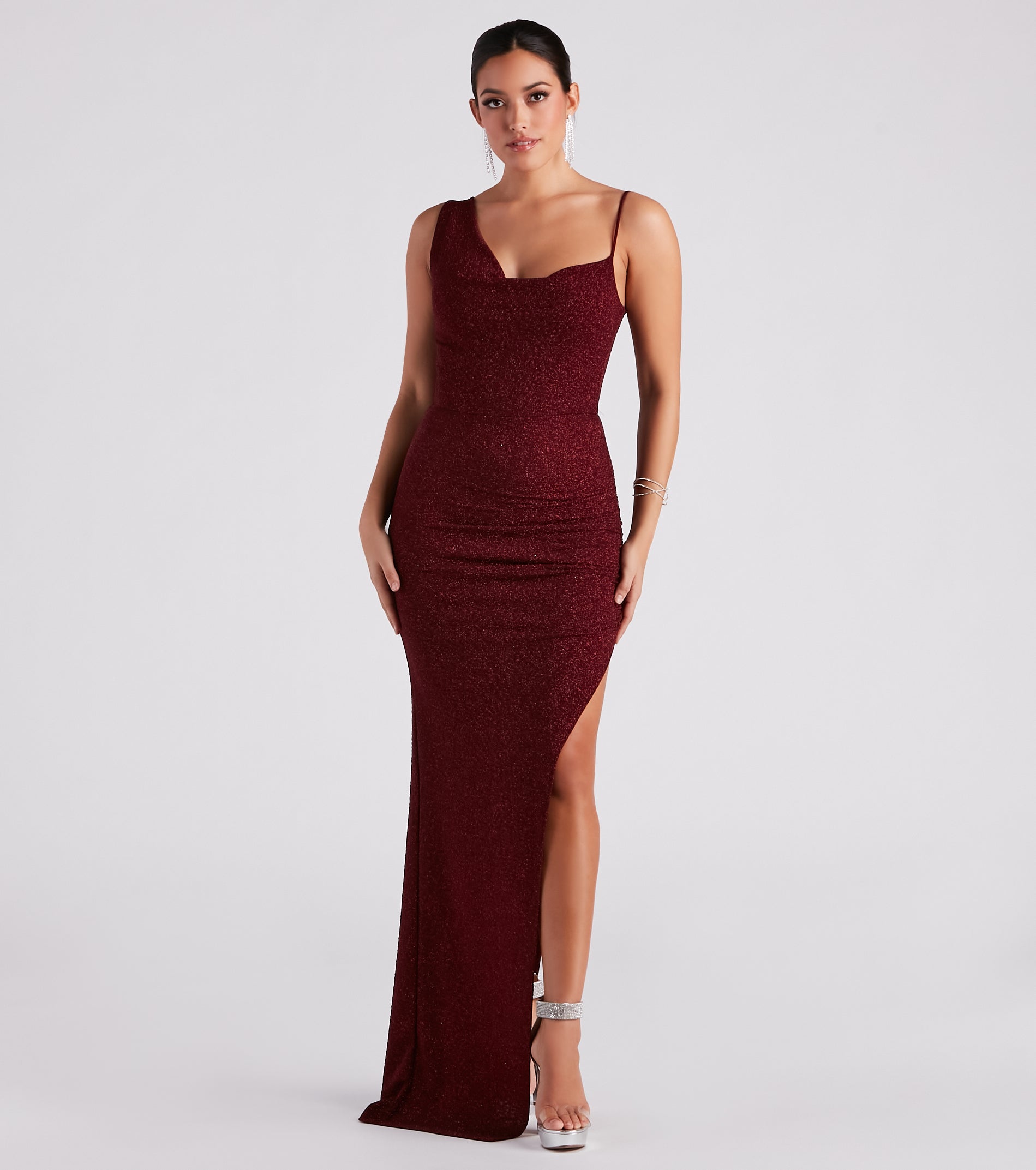 Ever Formal High Slit Glitter Dress - Image 9