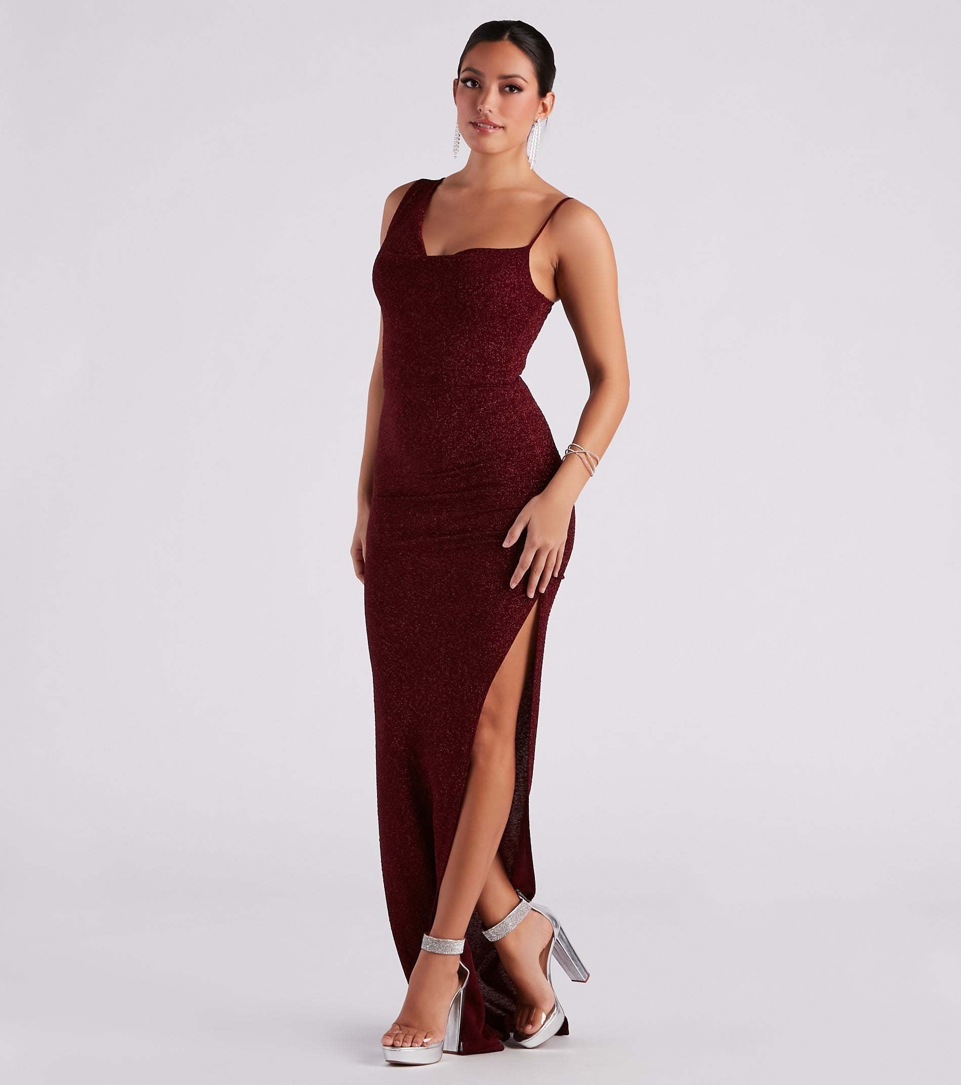 Ever Formal High Slit Glitter Dress - Image 11