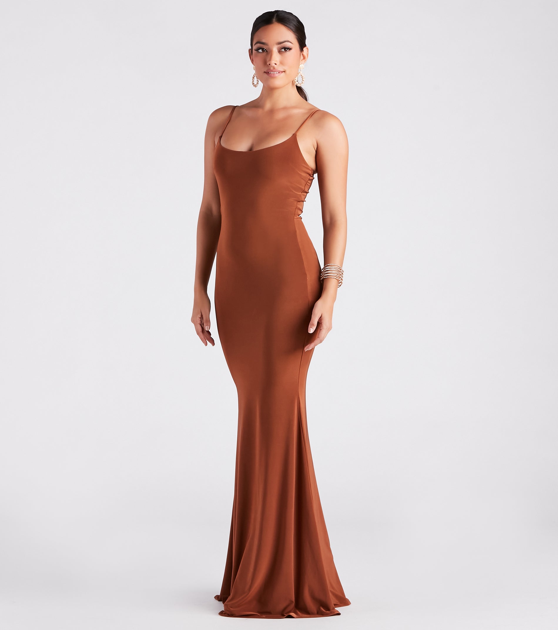 Kaitlyn Formal Square Neck Mermaid Long Dress - Image 3