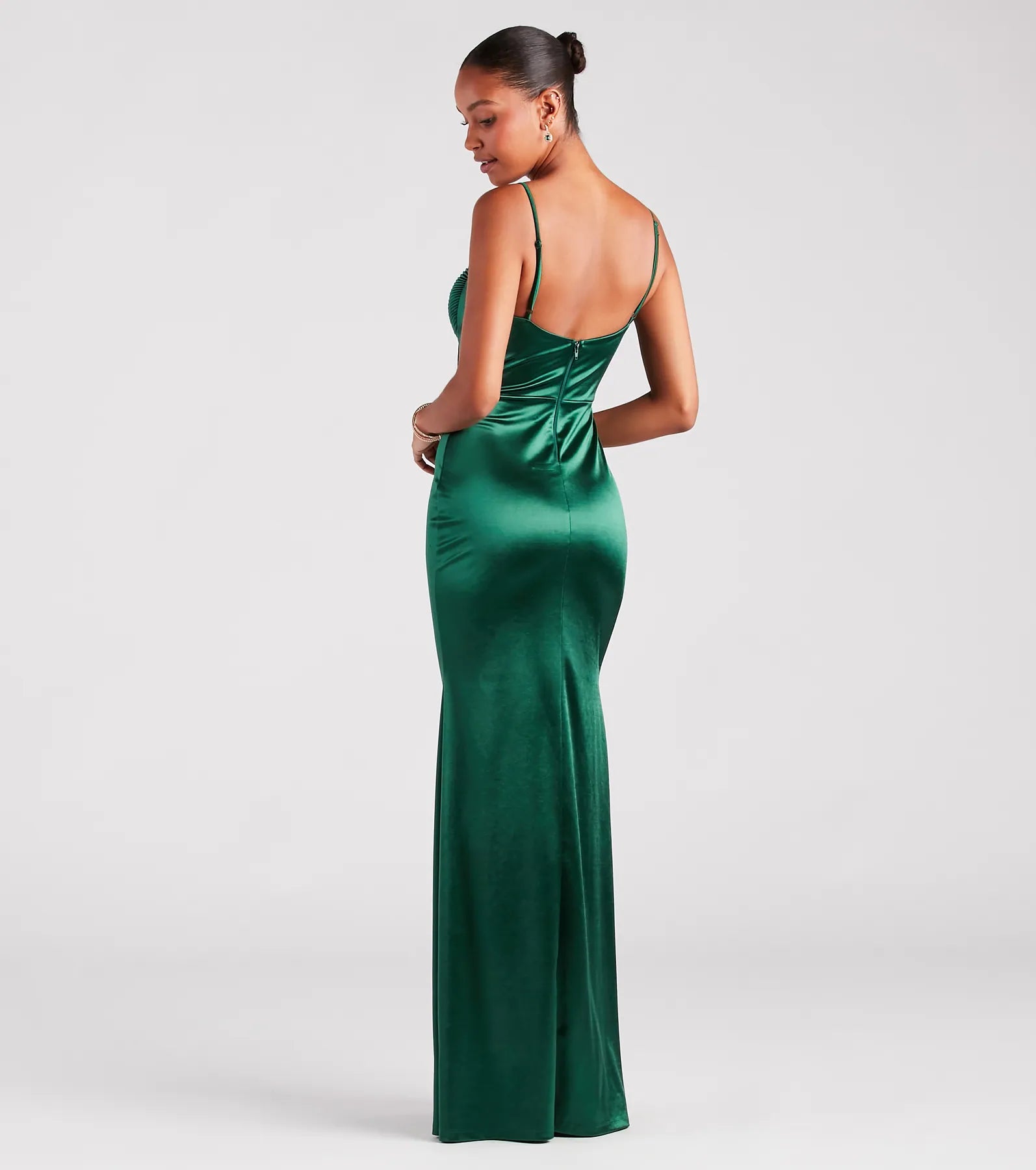 Jaycee Formal Satin Corset Mermaid Dress - Image 2