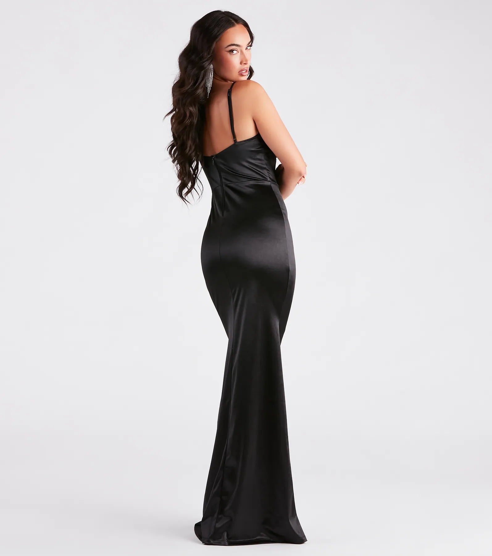Jaycee Formal Satin Corset Mermaid Dress - Image 6