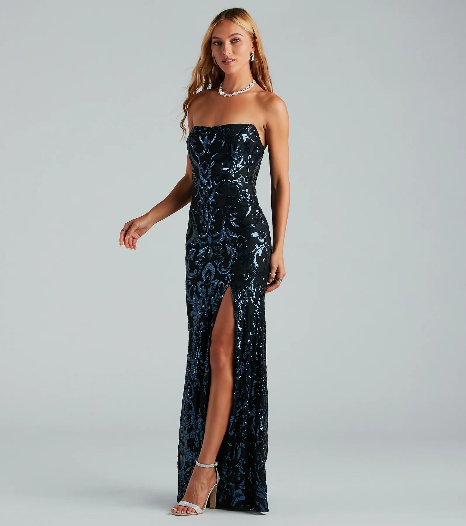 Jaelene Formal Sequin Strapless Mermaid Dress - Image 3
