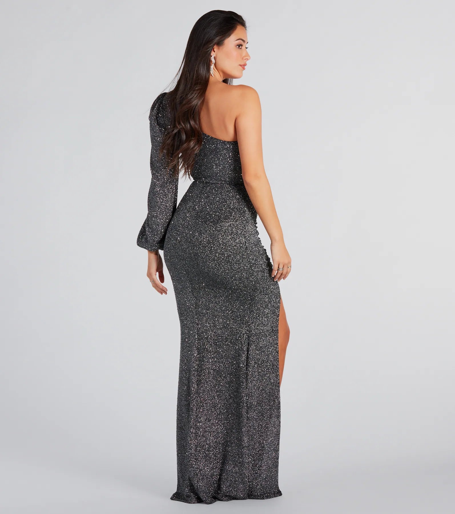 Sierra Formal Glitter Long Sleeve Mermaid Dress - Image 2