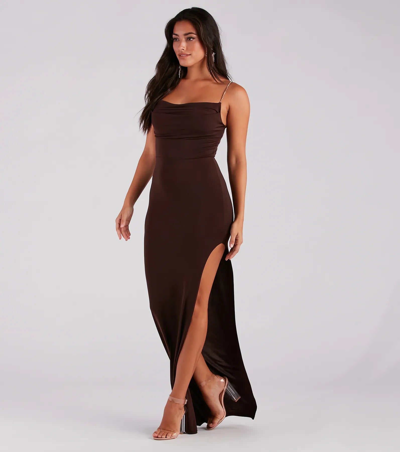 Alisha Rhinestone Strap Formal Dress - Image 15