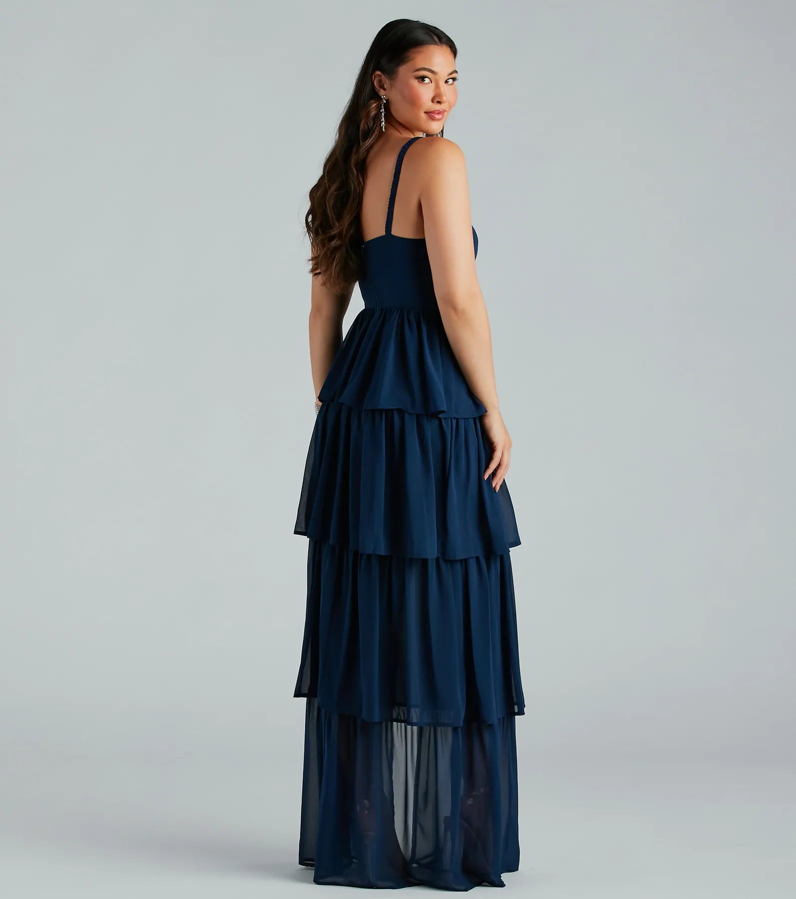 Deborah Formal Chiffon A-Line Ruffled Dress - Image 2