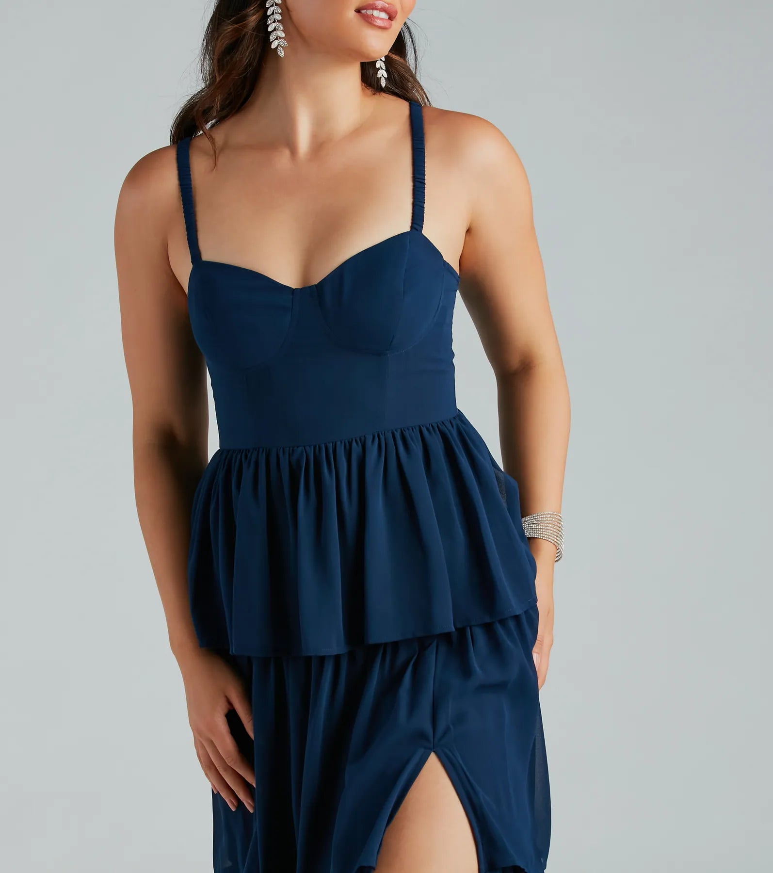 Deborah Formal Chiffon A-Line Ruffled Dress - Image 4