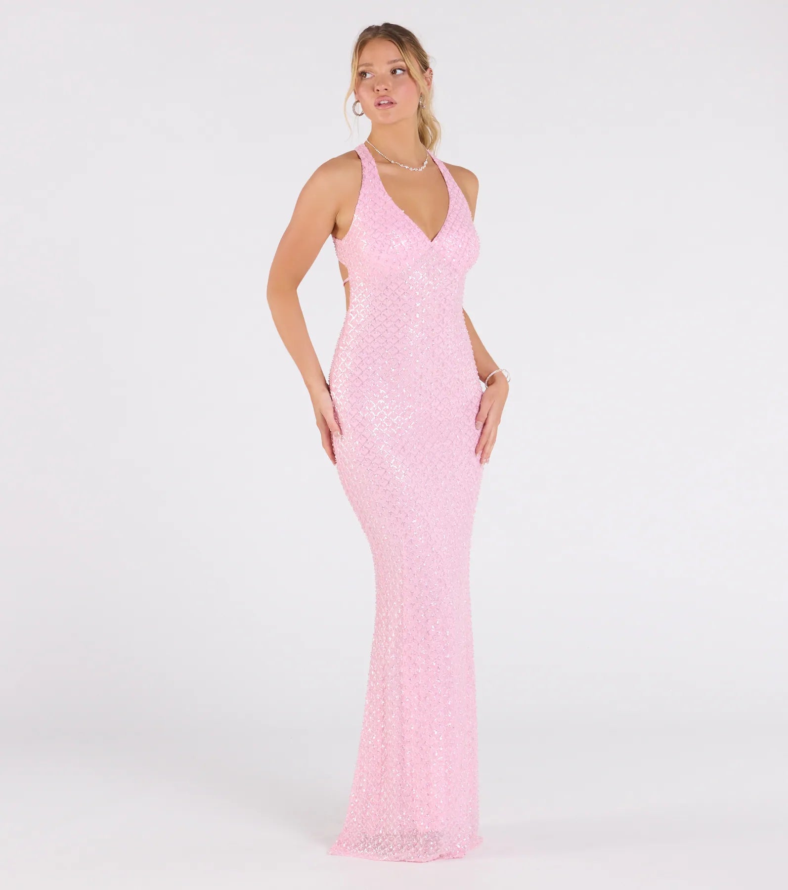 Vanessa Open Back Mermaid Sequin Formal Dress - Image 6