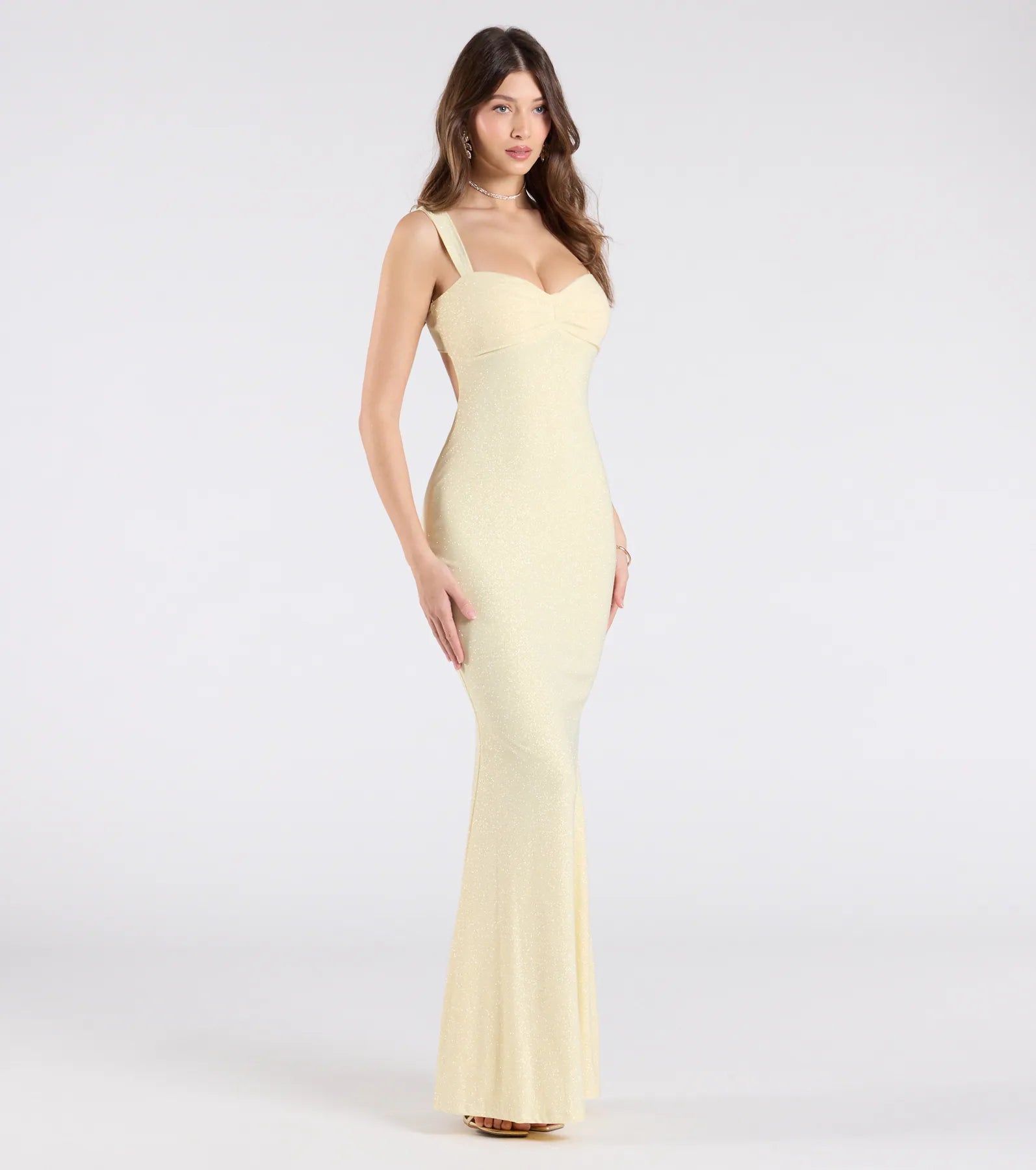 Halie Open Back Mermaid Glitter Formal Dress - Image 6