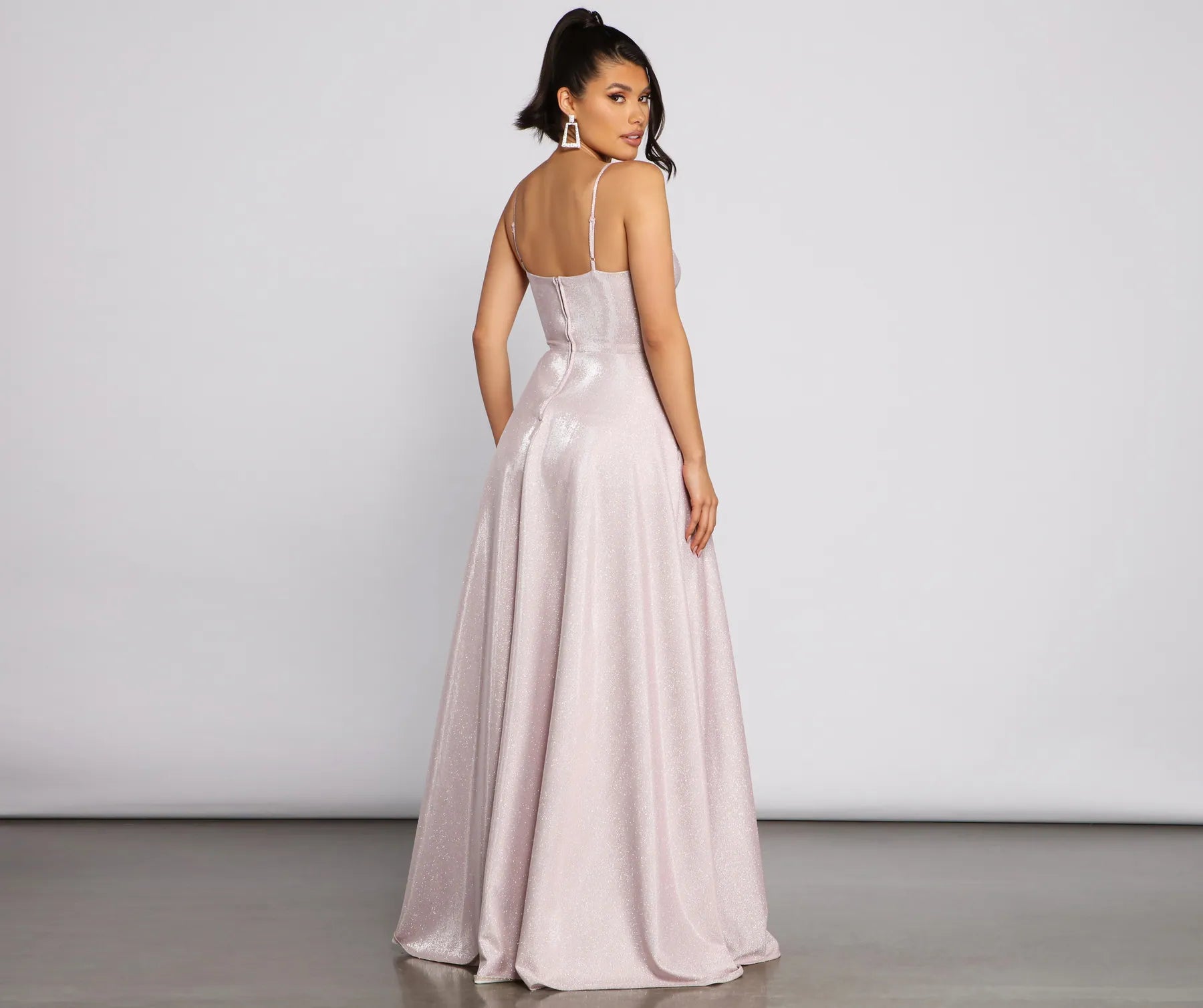 Noelle Formal Woven Glitter Ball Gown - Image 6