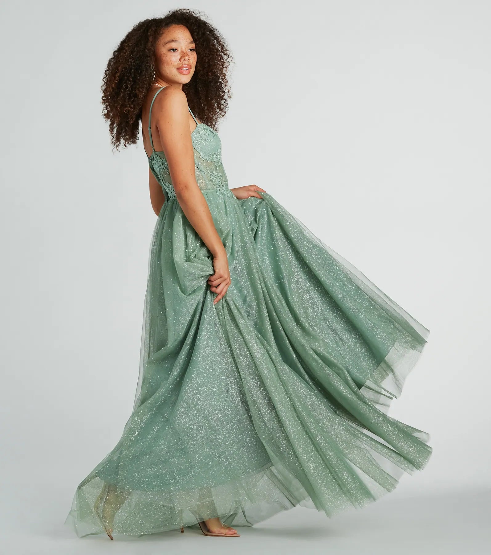 Tia Sweetheart Lace Applique A-Line Ball Gown - Image 3