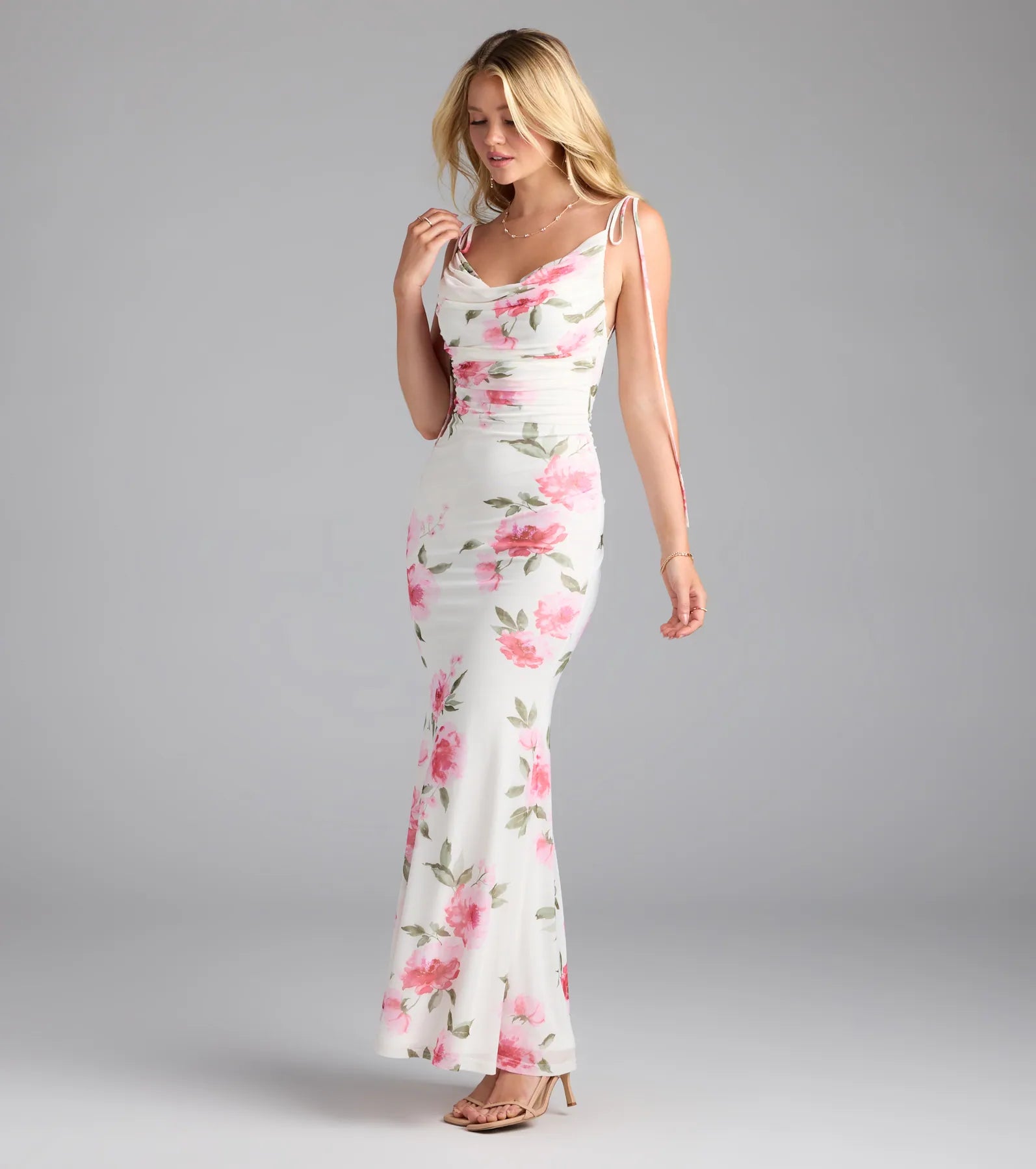 Now In Bloom Open Back Floral Maxi Dress - Image 4