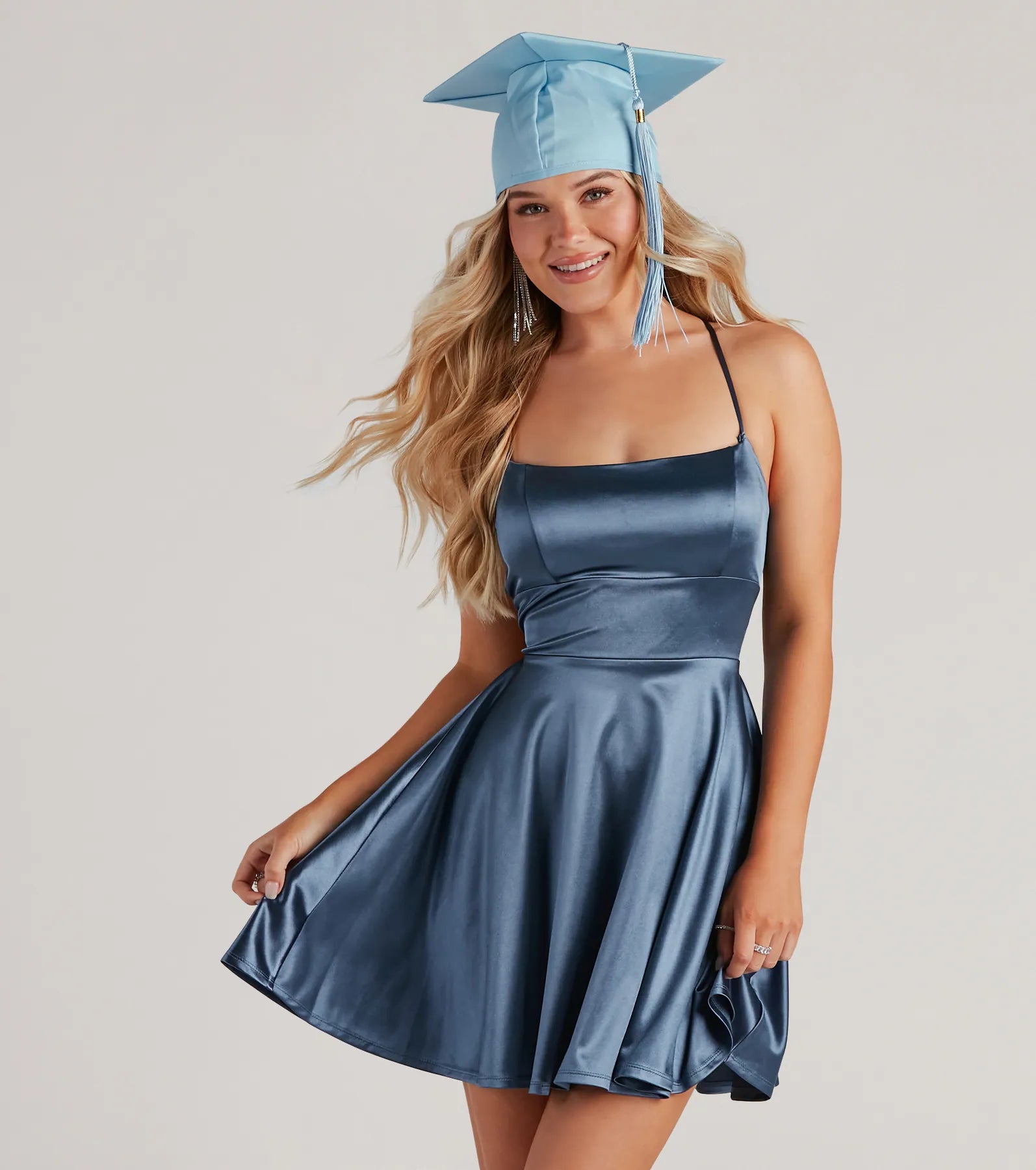 A Moment In Satin Skater Dress - Image 6