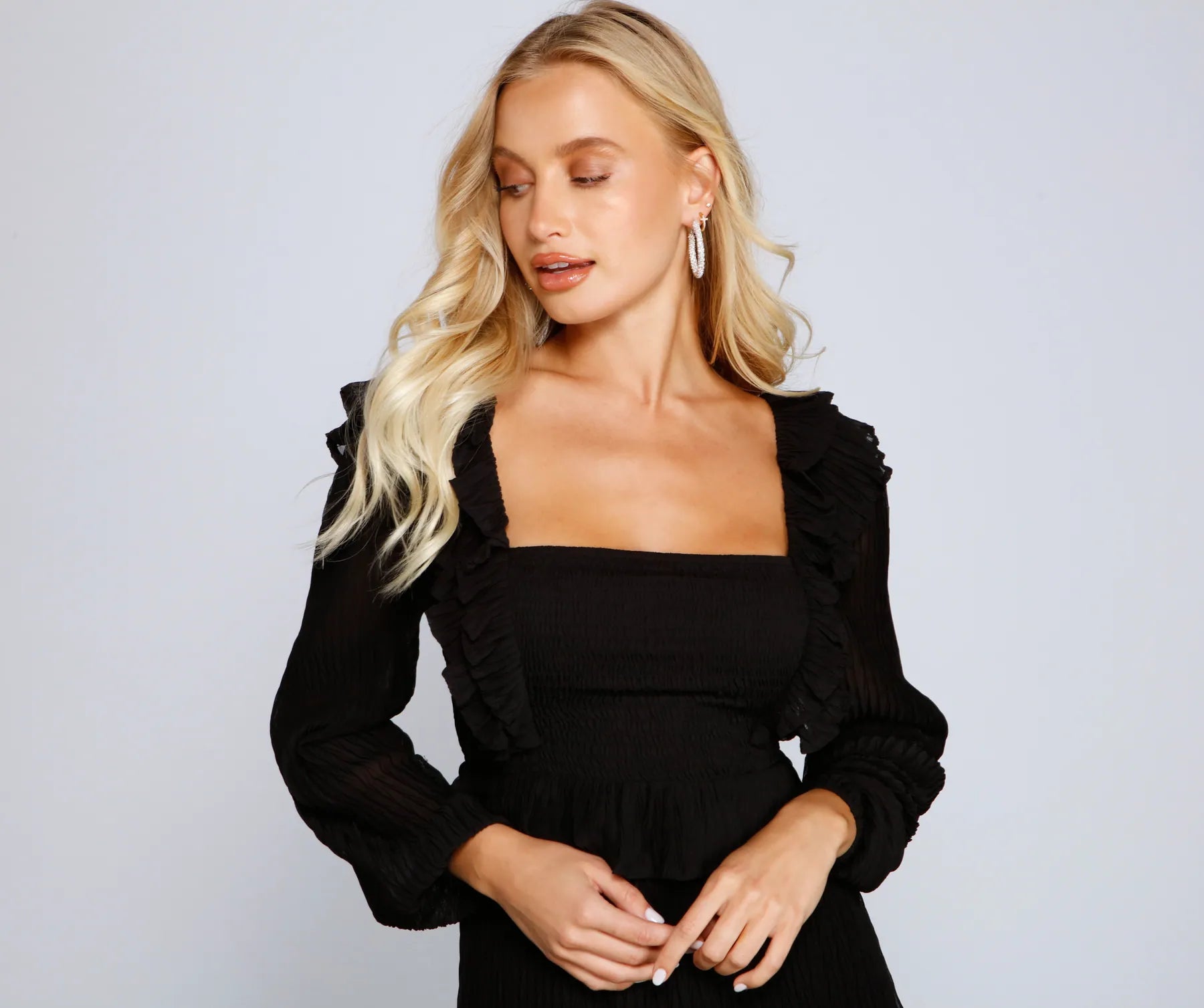 Everyday Chic Ruffled Mini Dress - Image 3