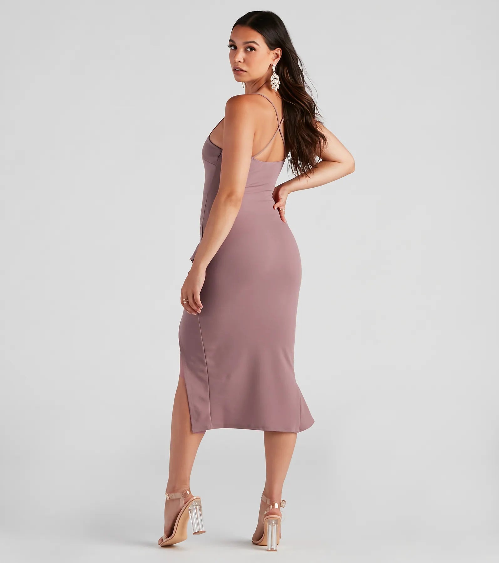 Add Some Flair Ruffle Detail Midi Dress - Image 32