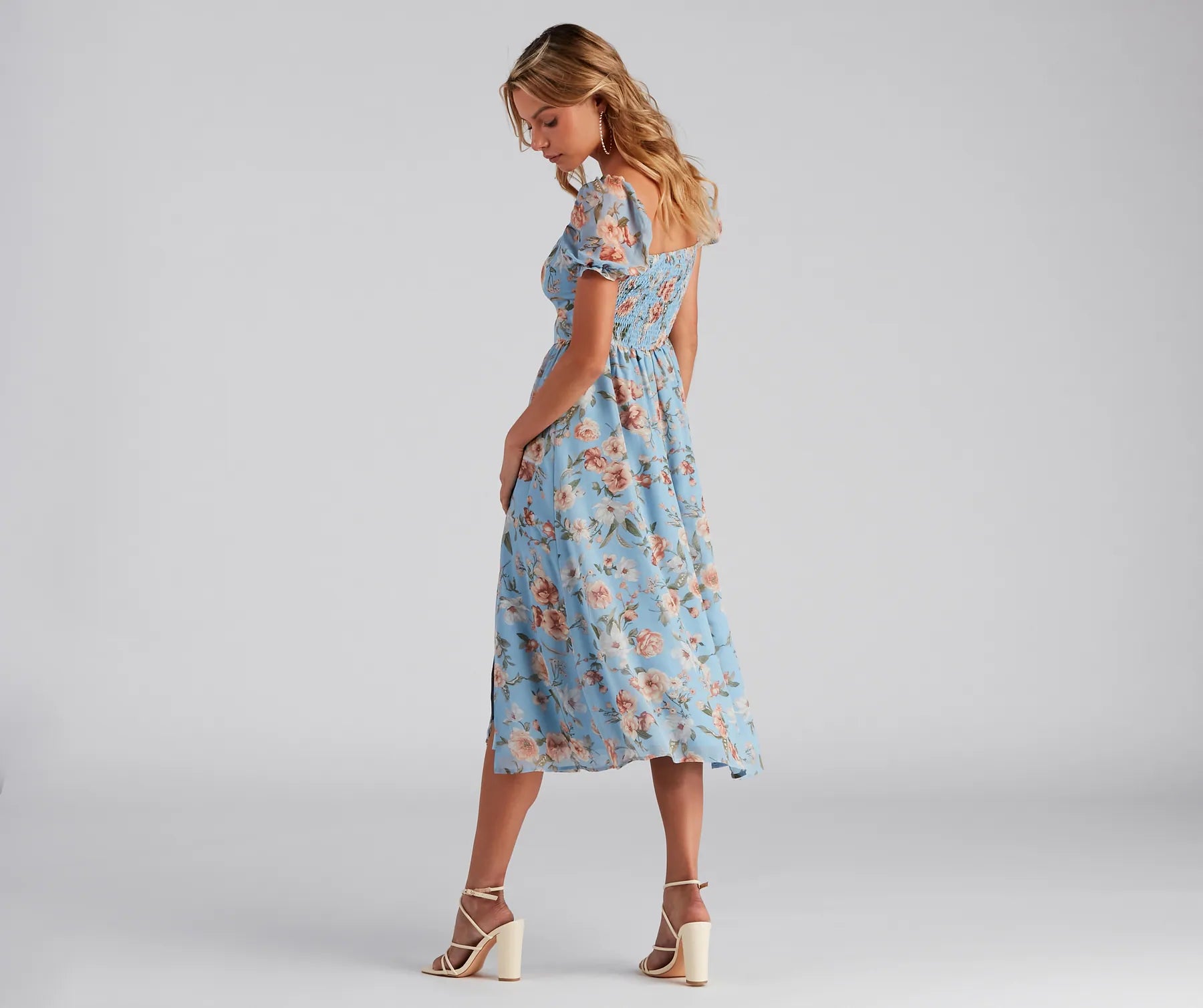 Life's A Breeze Floral Cutout Midi Dress - Image 2