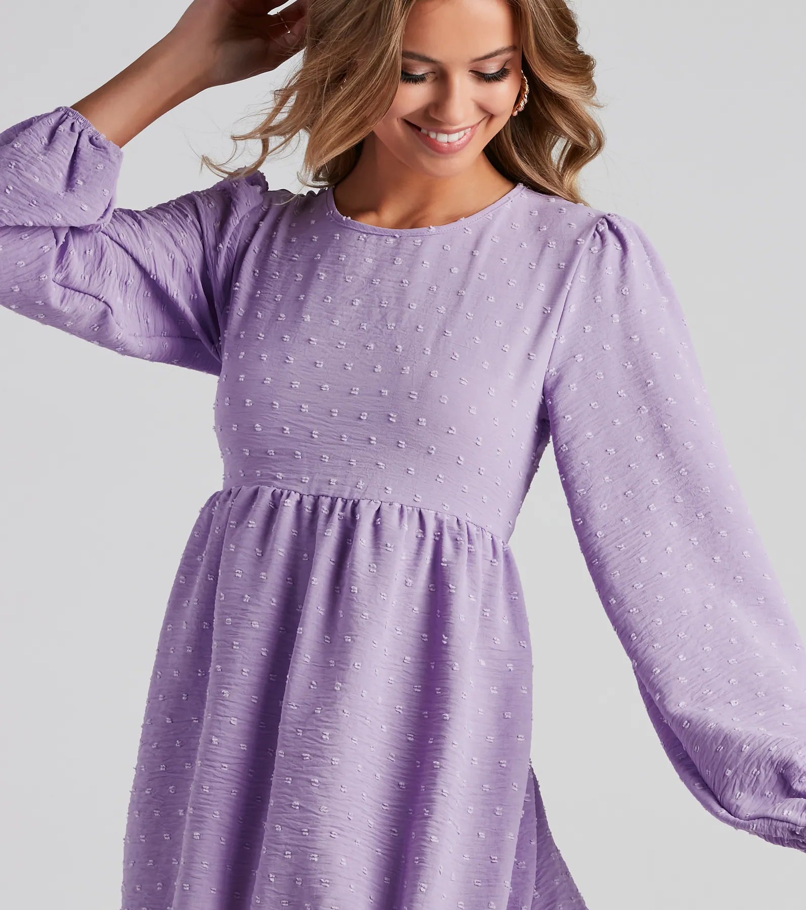 Whimsy Charm Swiss Dot Skater Dress - Image 4