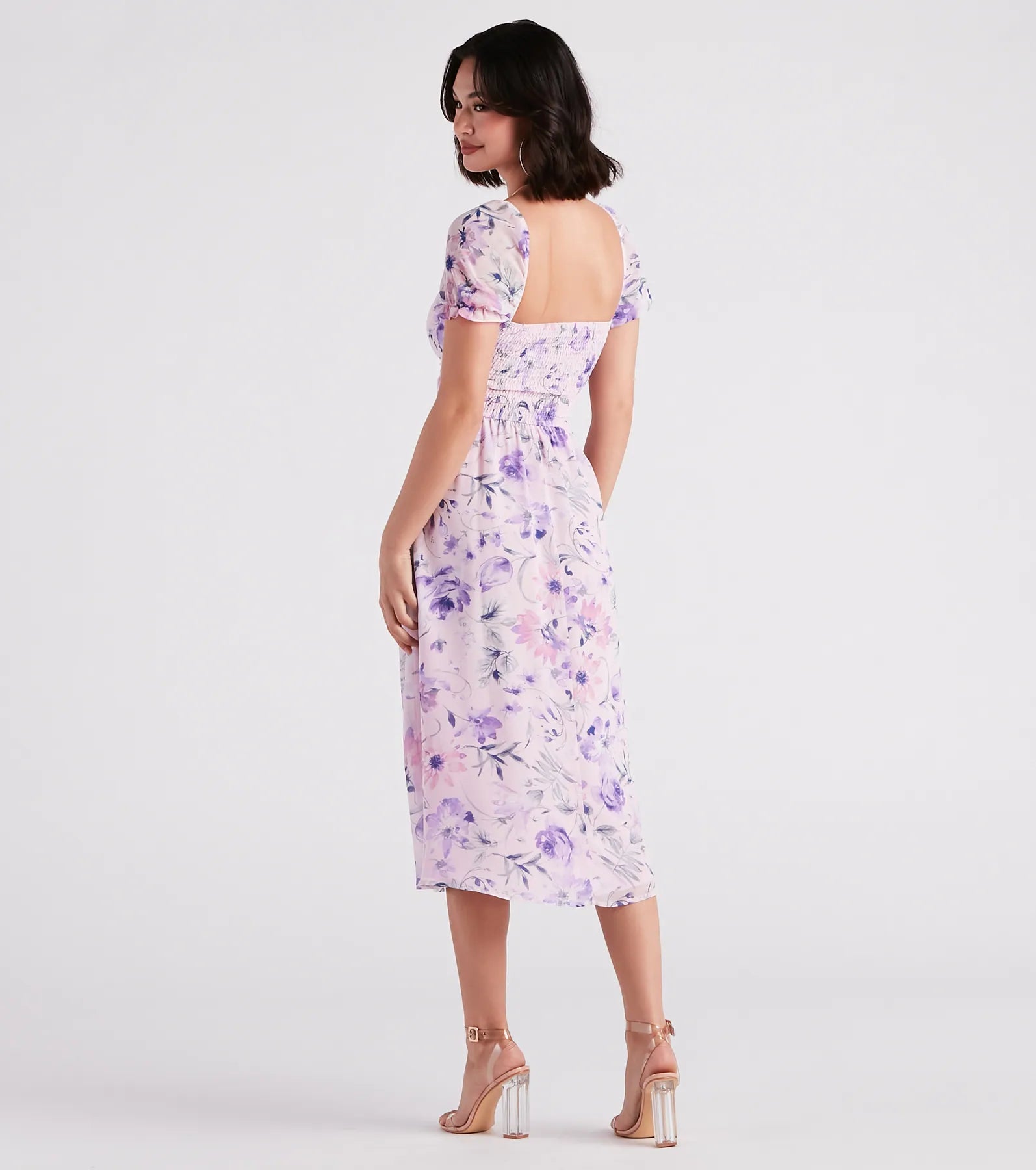 Life's A Breeze Floral Cutout Midi Dress - Image 6