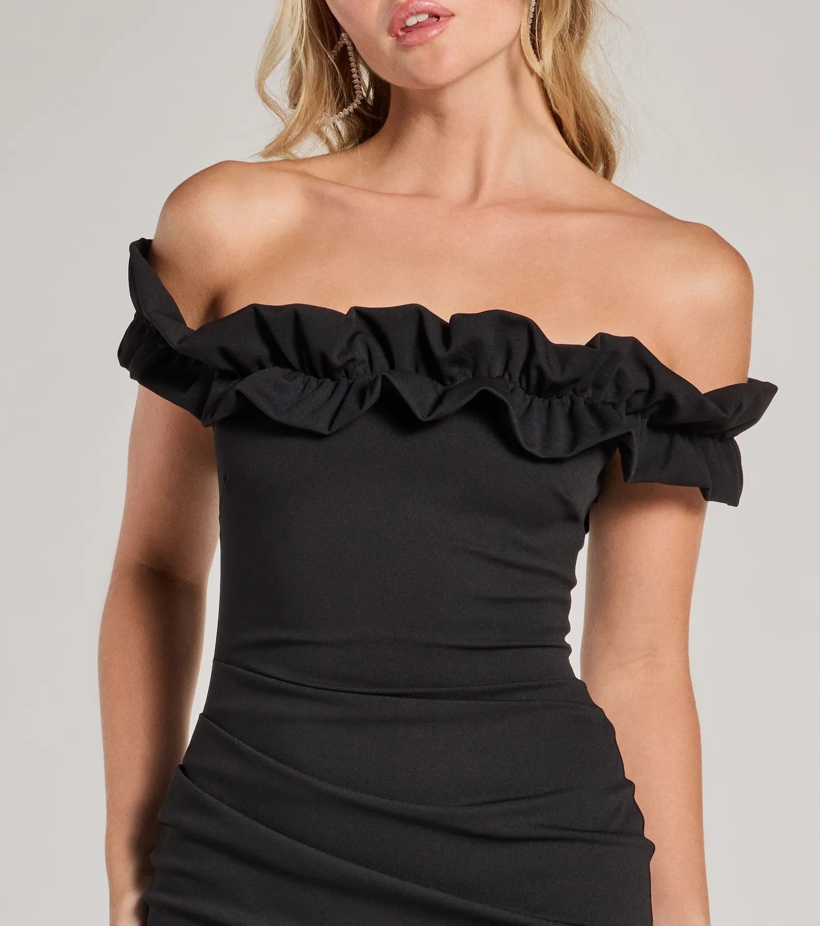 Chic Factor Ruffled Off-The-Shoulder Mini Dress - Image 4