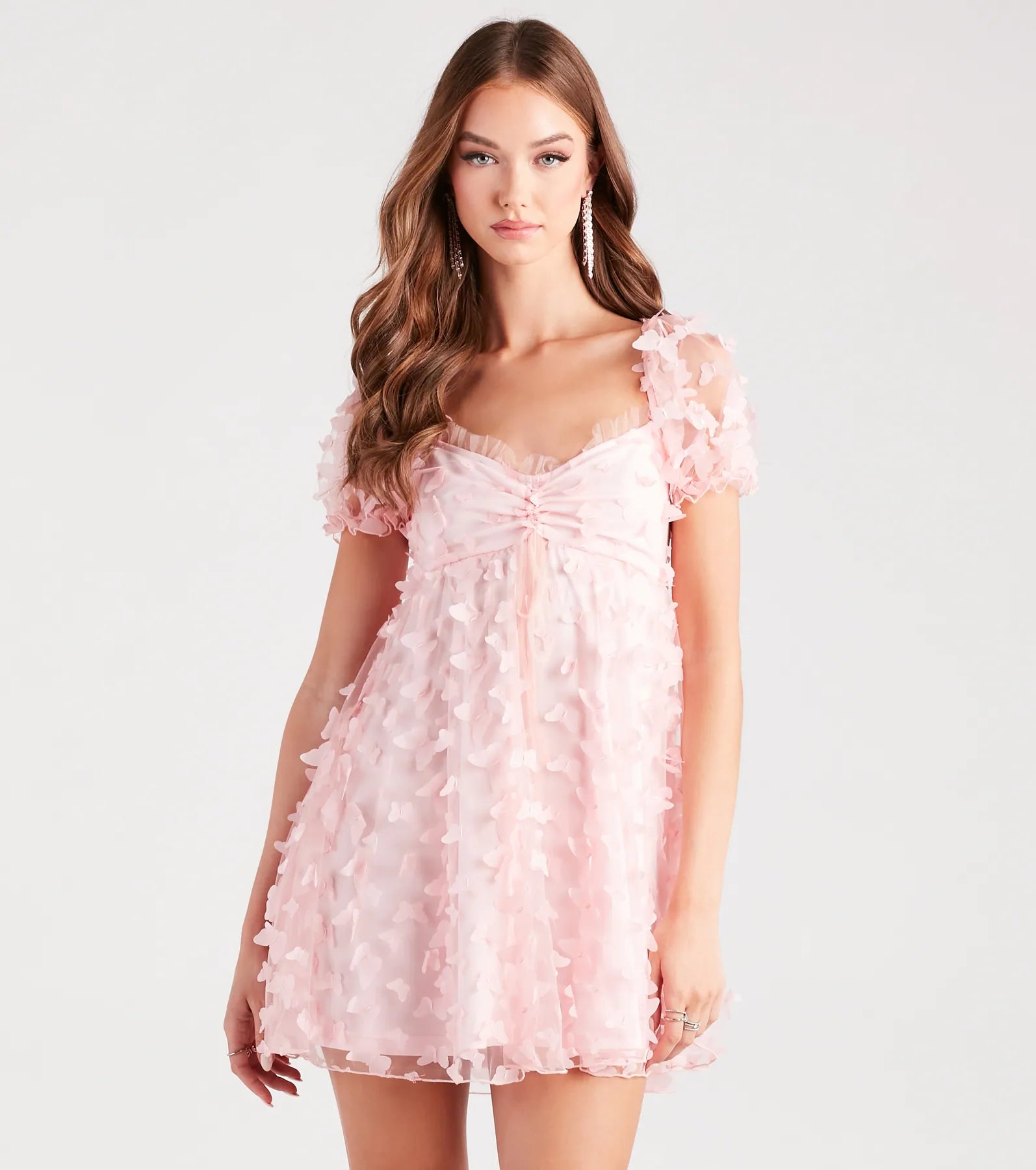 Wildest Dreams Butterfly Applique Babydoll Dress - Image 3