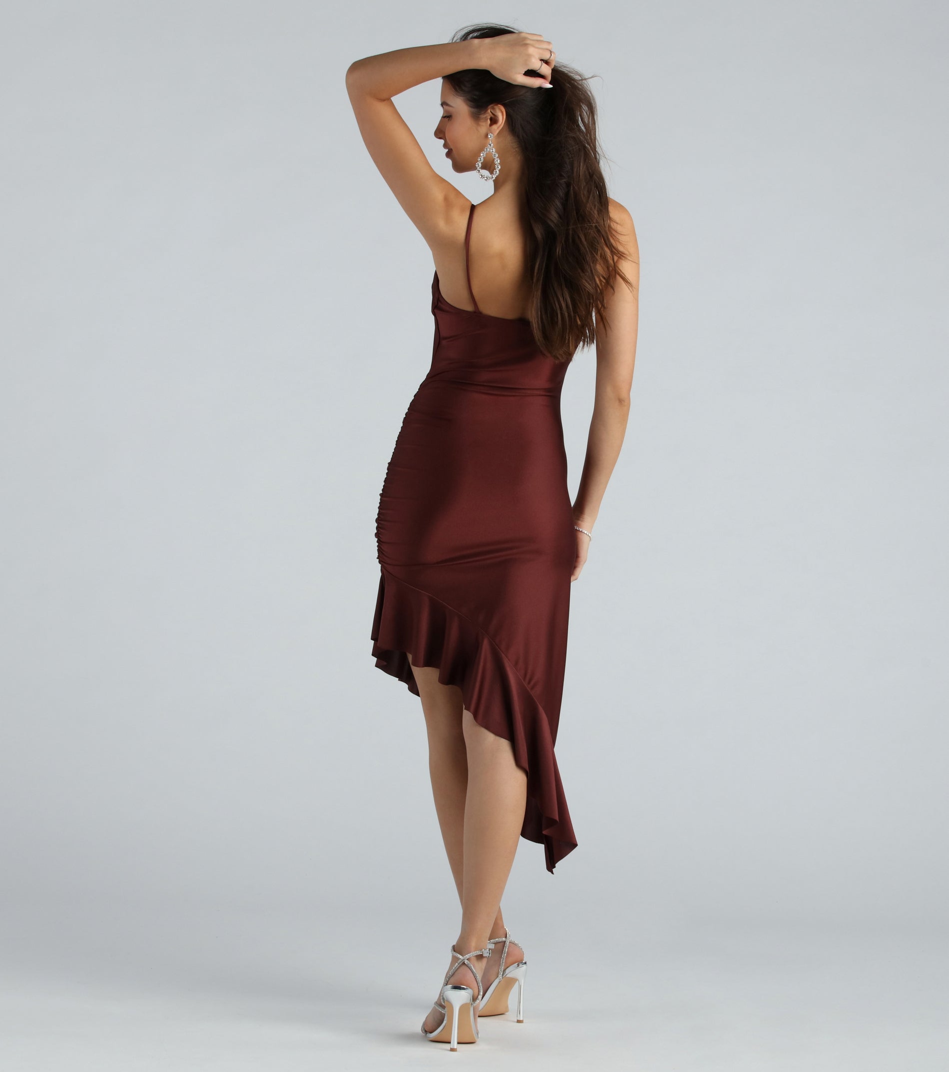 Admire My Moves V-Neck Ruffle Midi Dress - Image 6