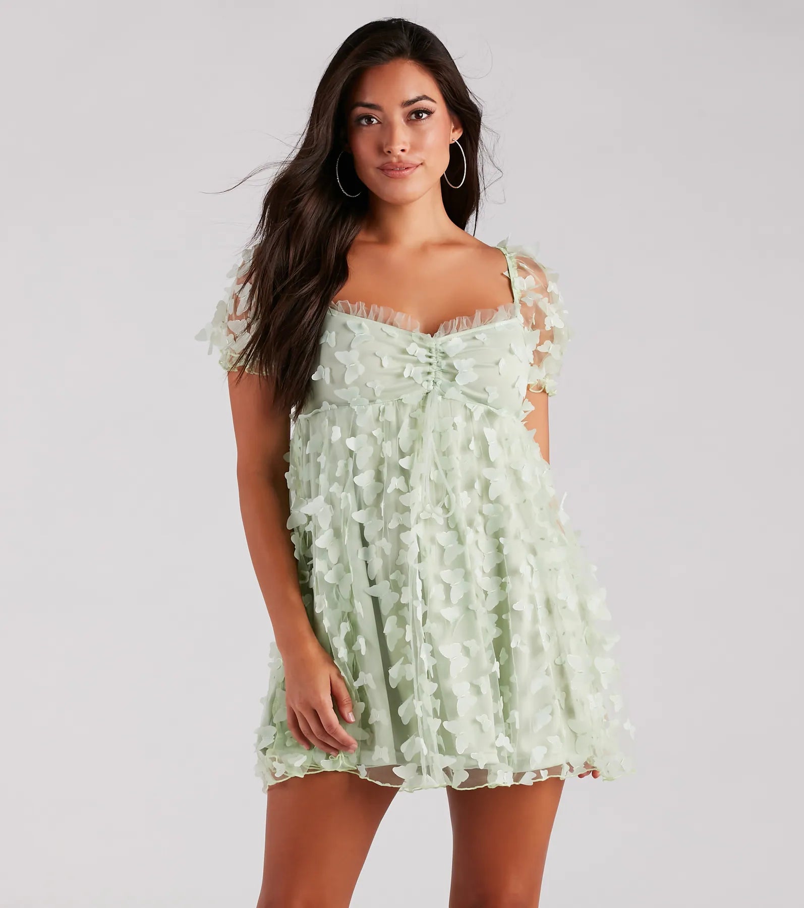 Wildest Dreams Butterfly Applique Babydoll Dress - Image 5