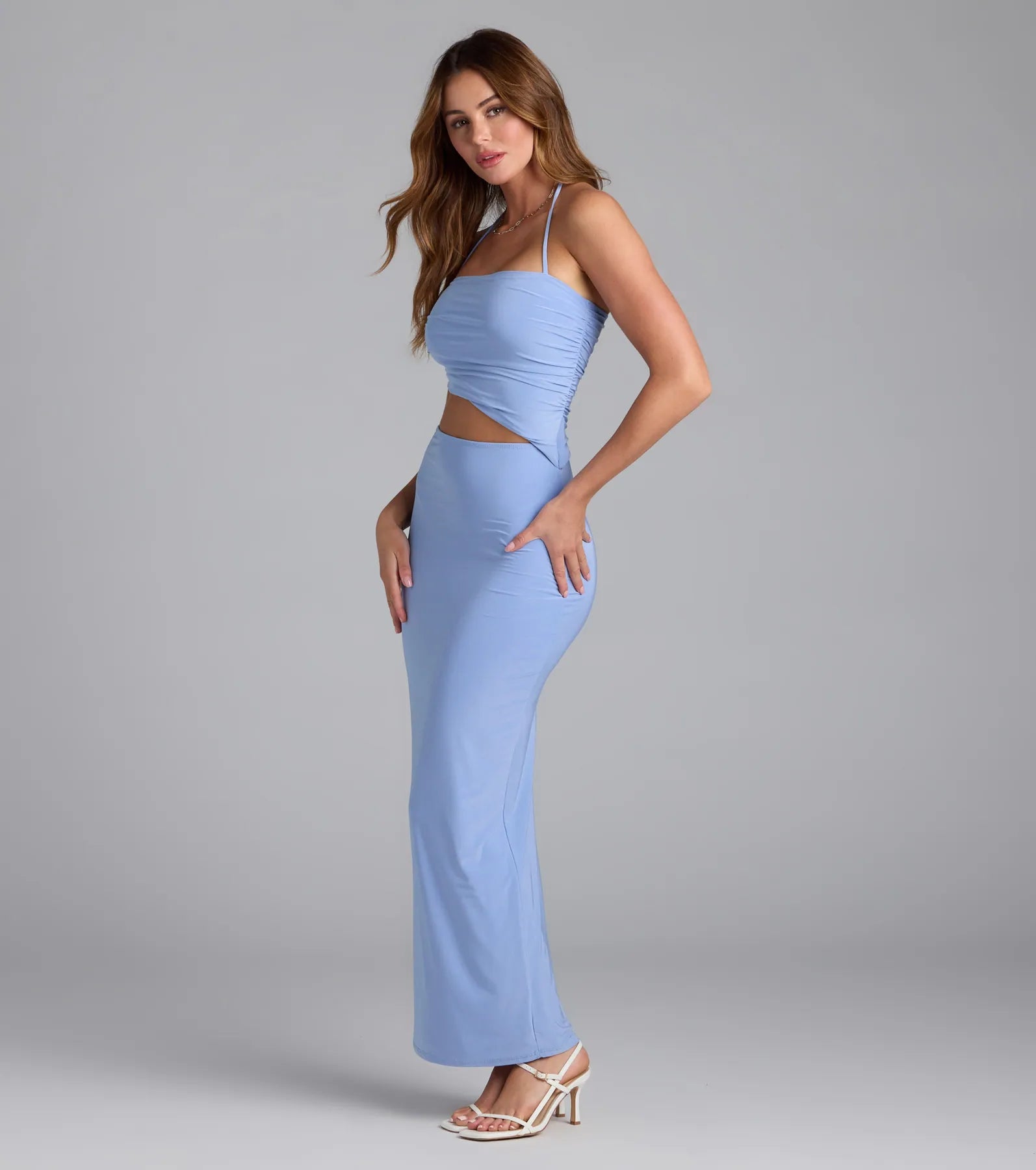 Sultry Mode Halter Cutout Maxi Dress - Image 4