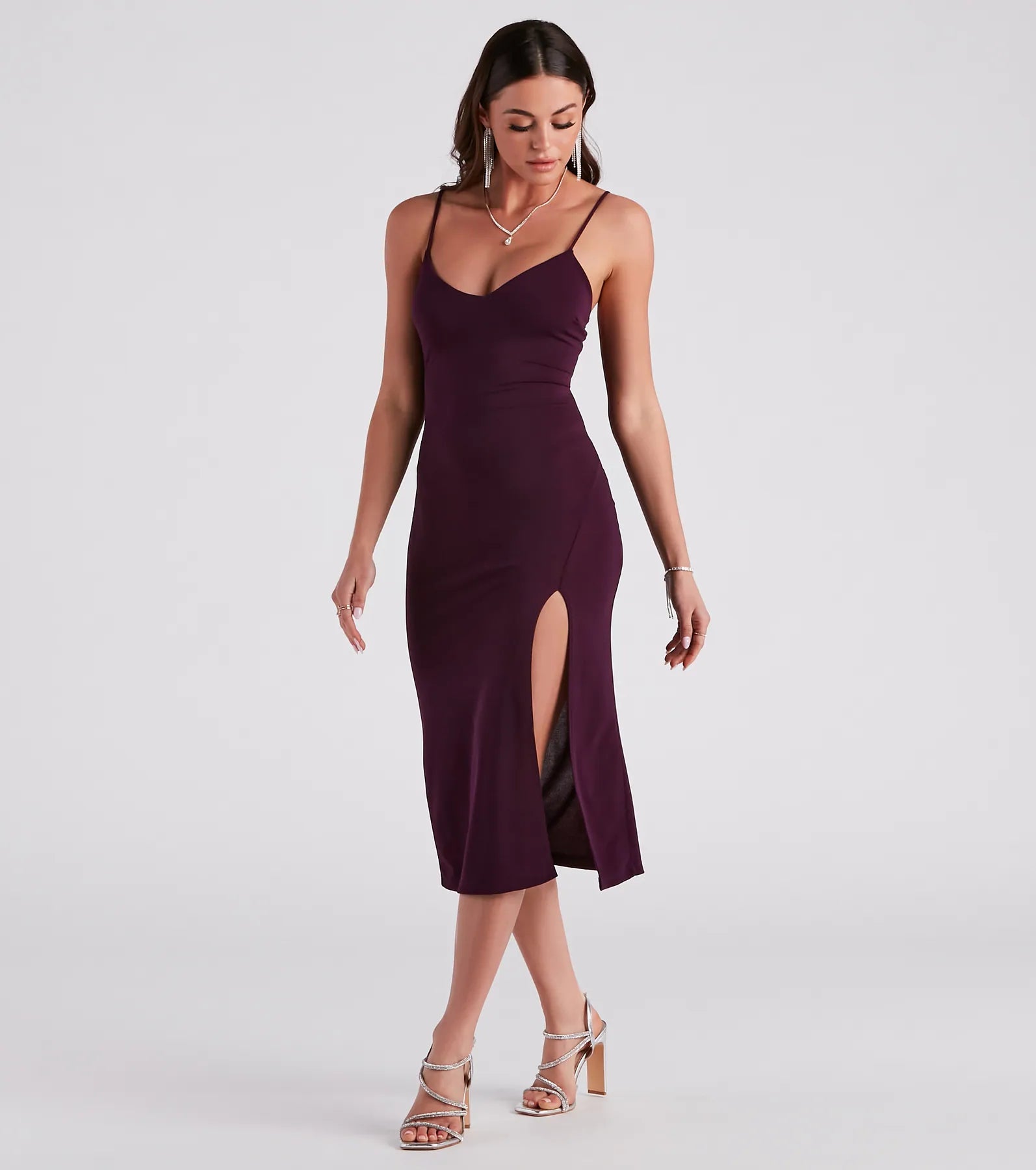 Back Of My Mind Crepe Slip Dress - Image 7