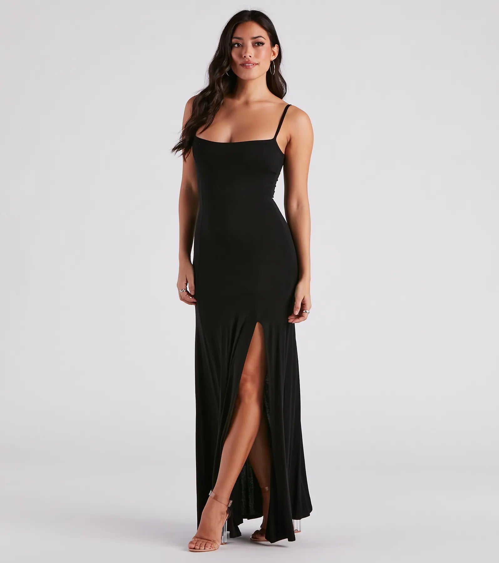 Chic Encore Crepe Slit Maxi Dress - Image 3