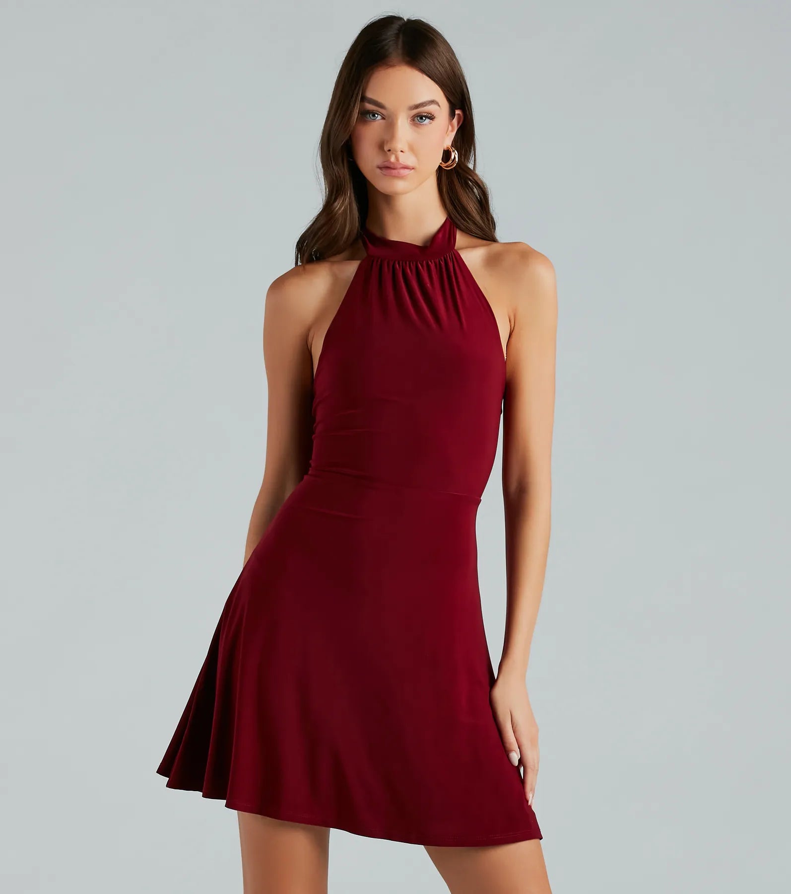 Classic Allure Sleeveless A-Line Short Dress - Image 3