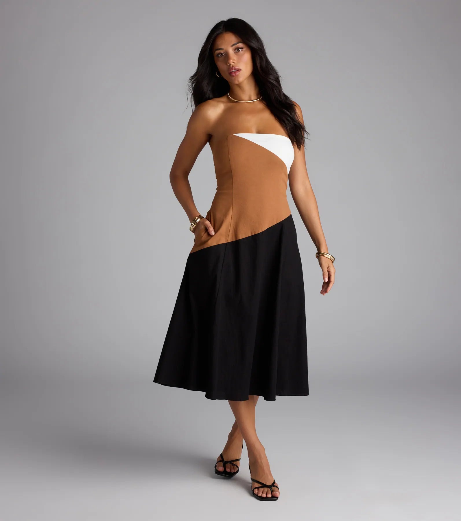 Picture Perfect Color Block Midi Dress - Image 4