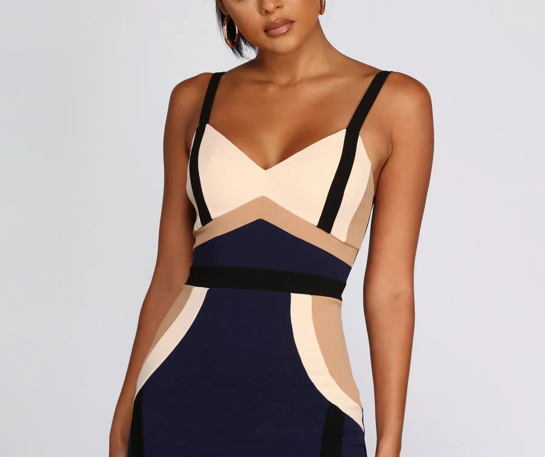 Modernist Mini Crepe Tank Dress - Image 2