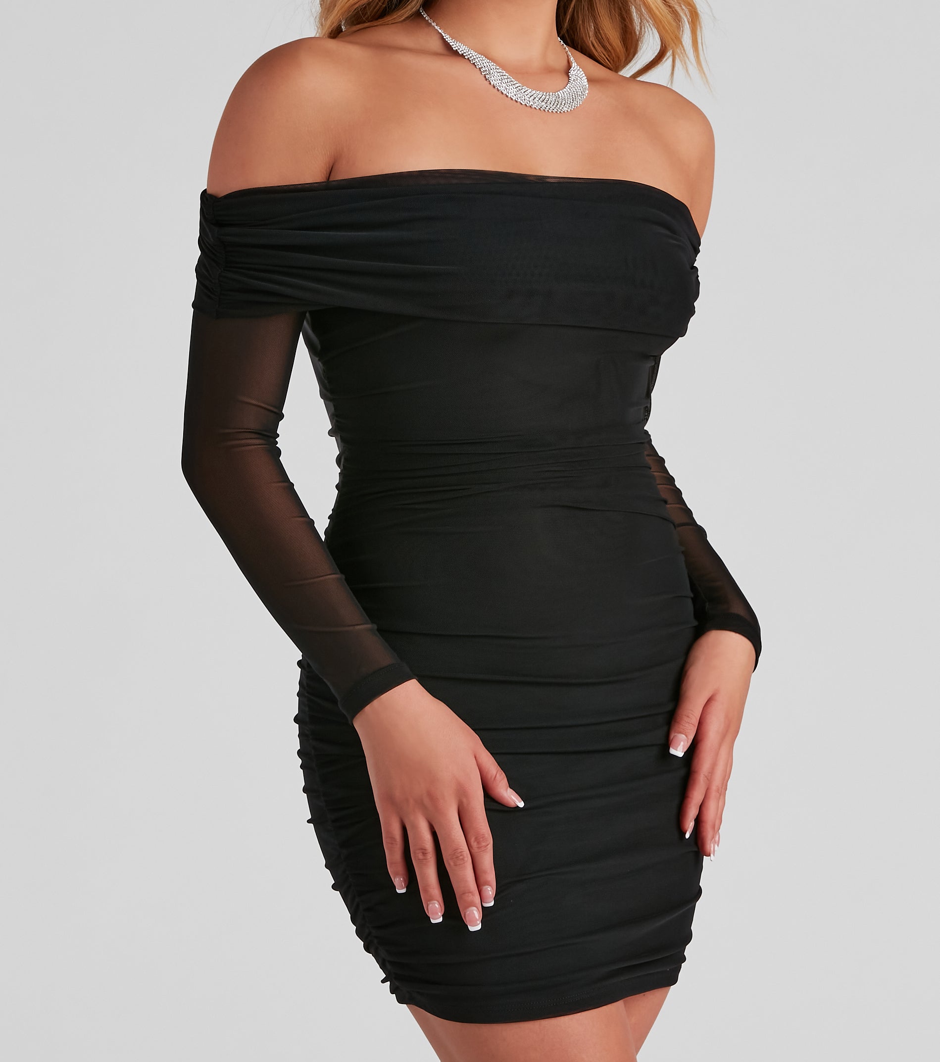 Chic Moment Mesh Bodycon Mini Dress - Image 4